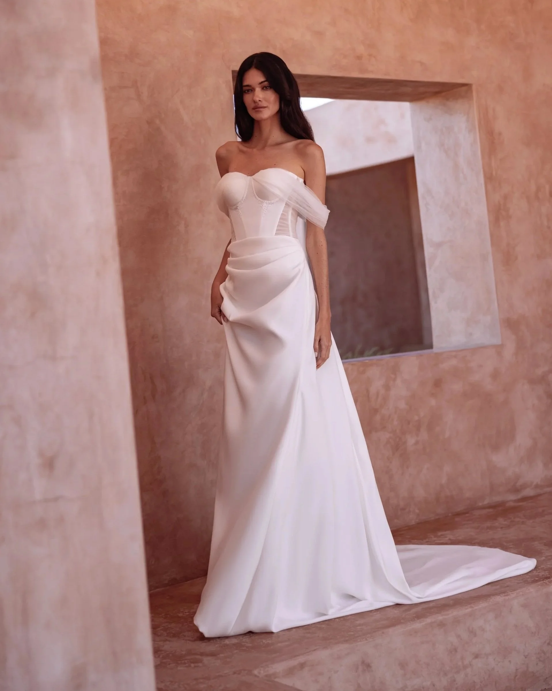 SD-041 – Elena Morar Soft Dreams Draped Corset Wedding Dress