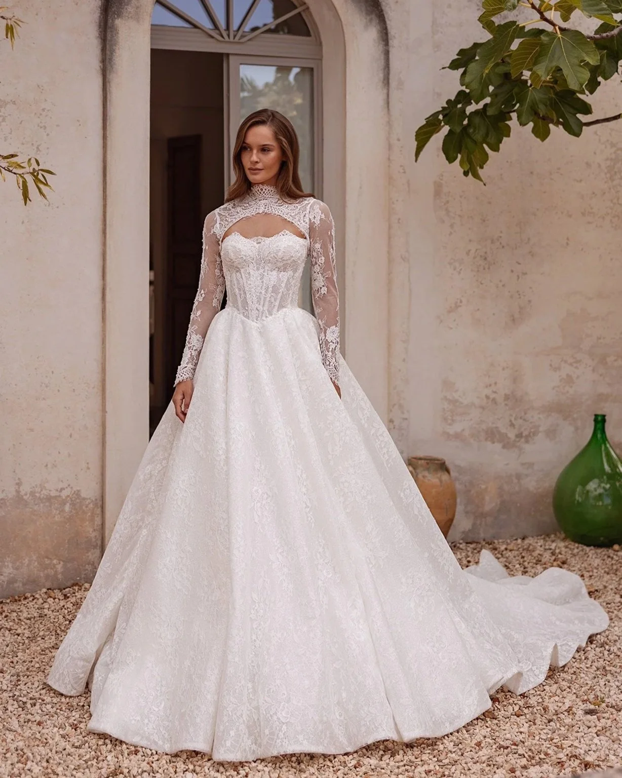 5813 Maria Anette Lace Wedding Dress & Bolero