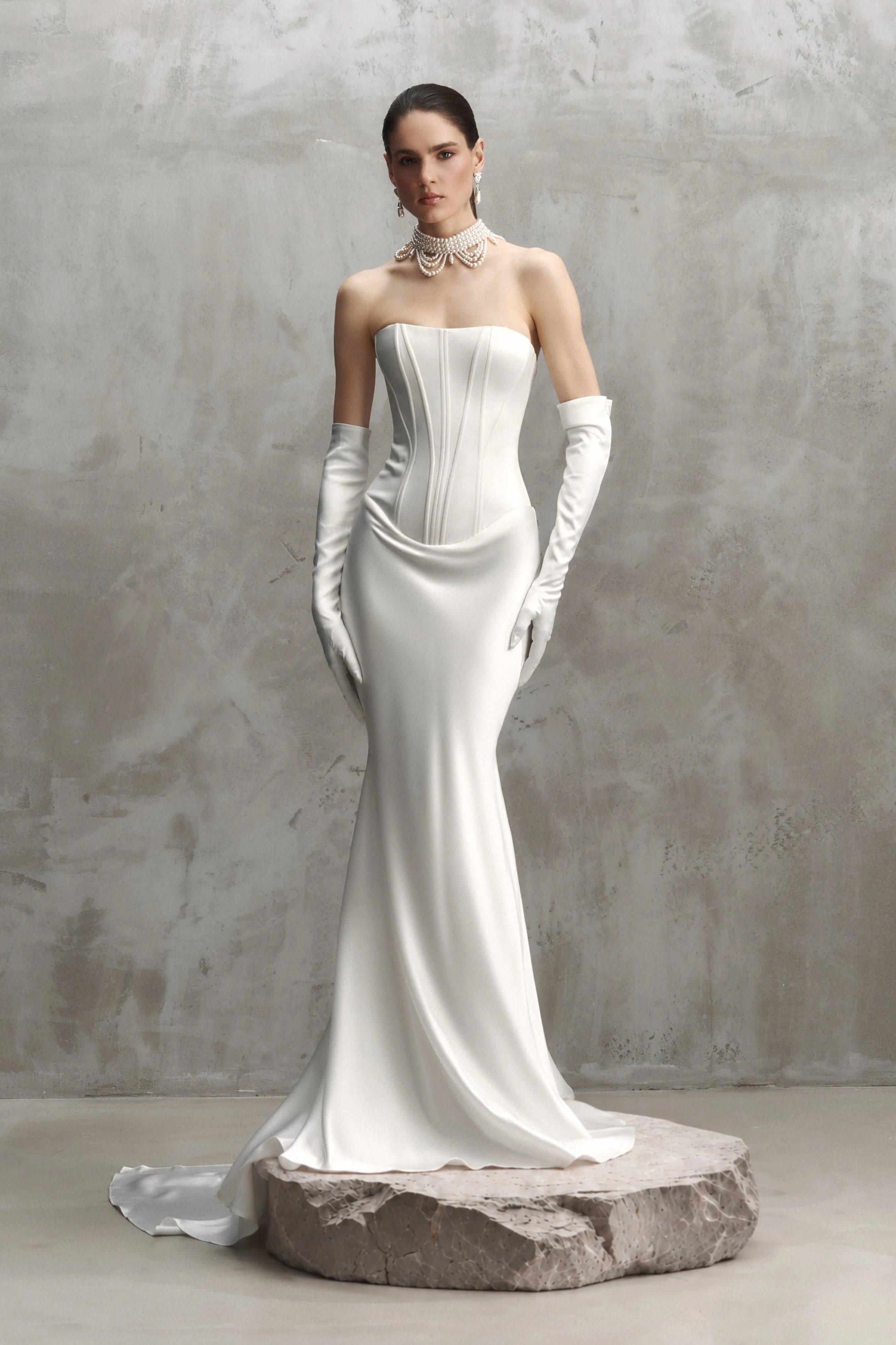 Klimt Satin Rara Avis Wedding Dress & Cape