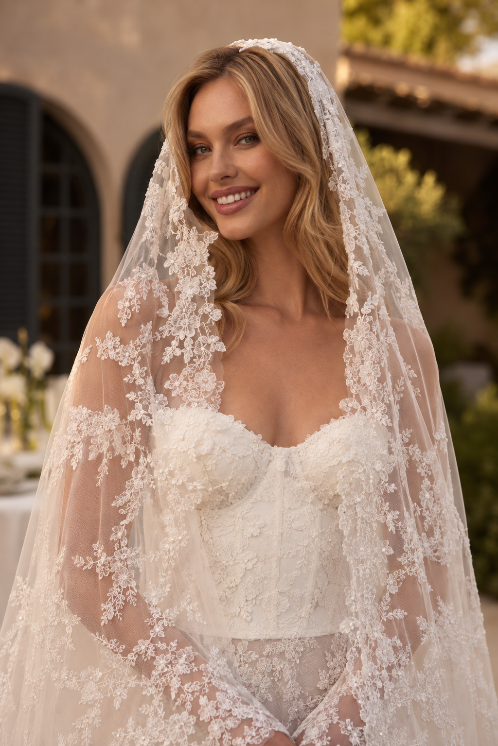 ND-003 – Elena Morar Lace Bridal Veil