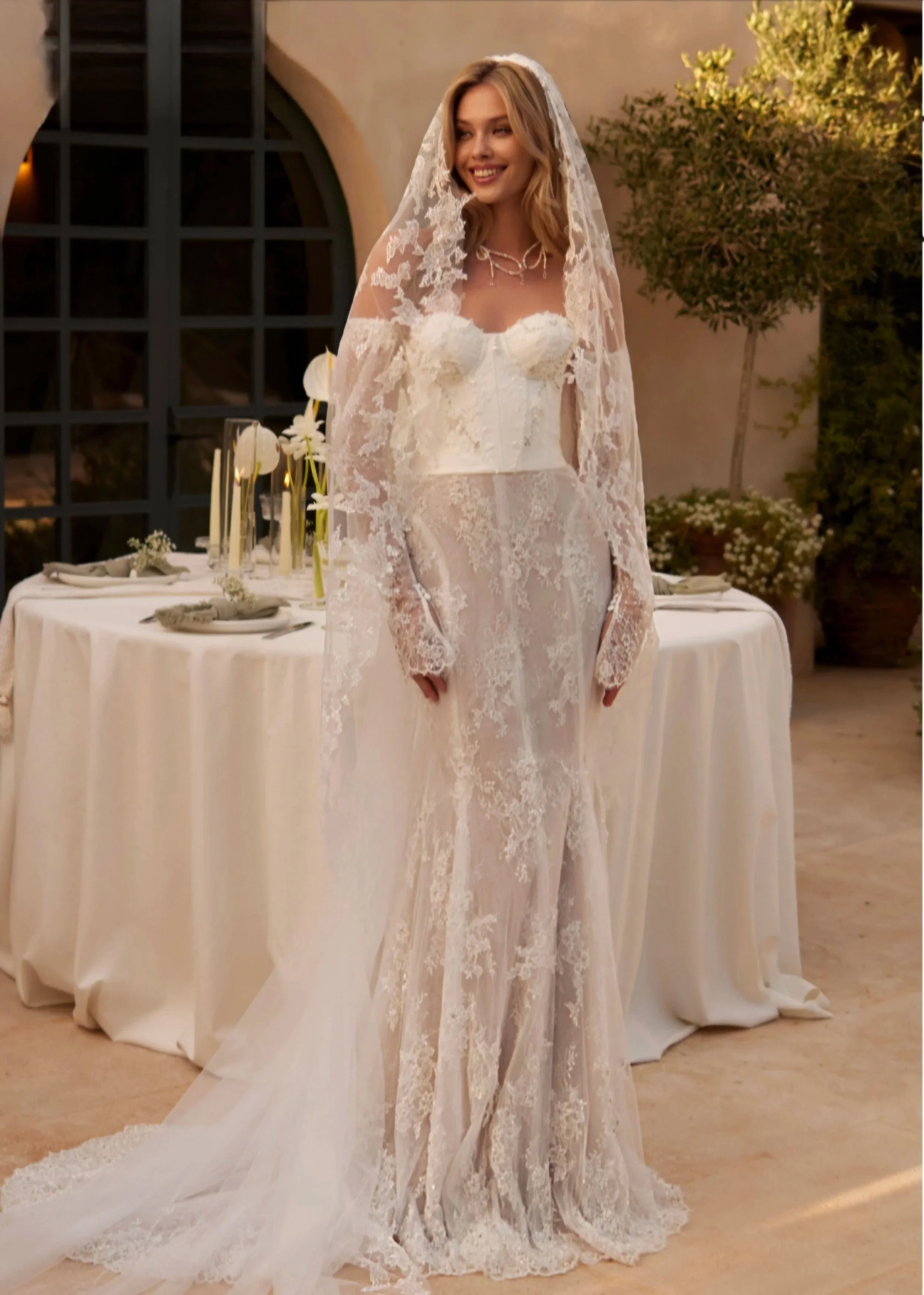 ND-003 – Elena Morar Lace Wedding Dress & Veil