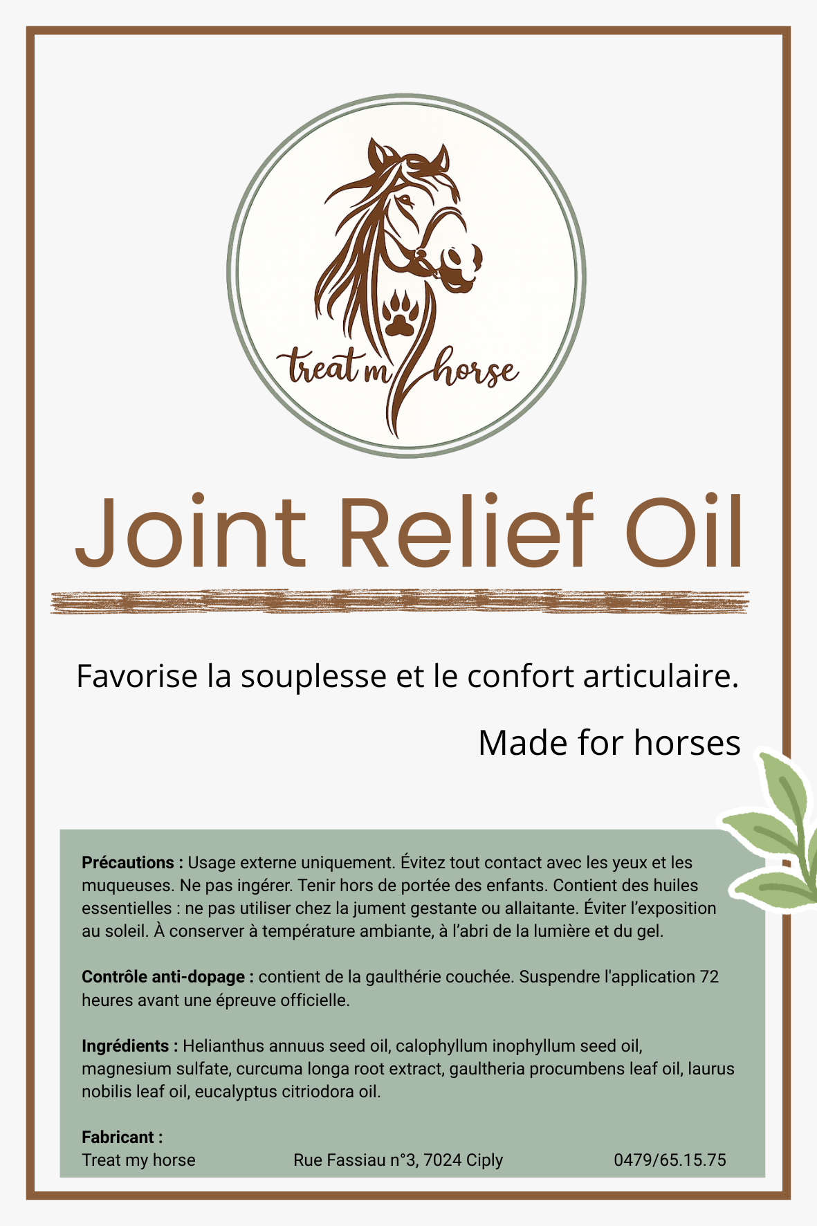 Joint Relief Oil
