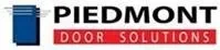 Piedmont Door Solutions logo with text and a blue and red design element