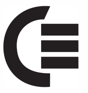 Black geometric logo with a stylized 'E' and 'G' combining into a circular shape.
