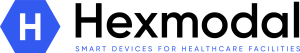 Logo with blue hexagon containing the letter H and the text 'SMART DEVICES FOR HEALTHCARE FACILITIES'