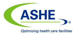 ASHE logo with the tagline 'Optimizing health care facilities'