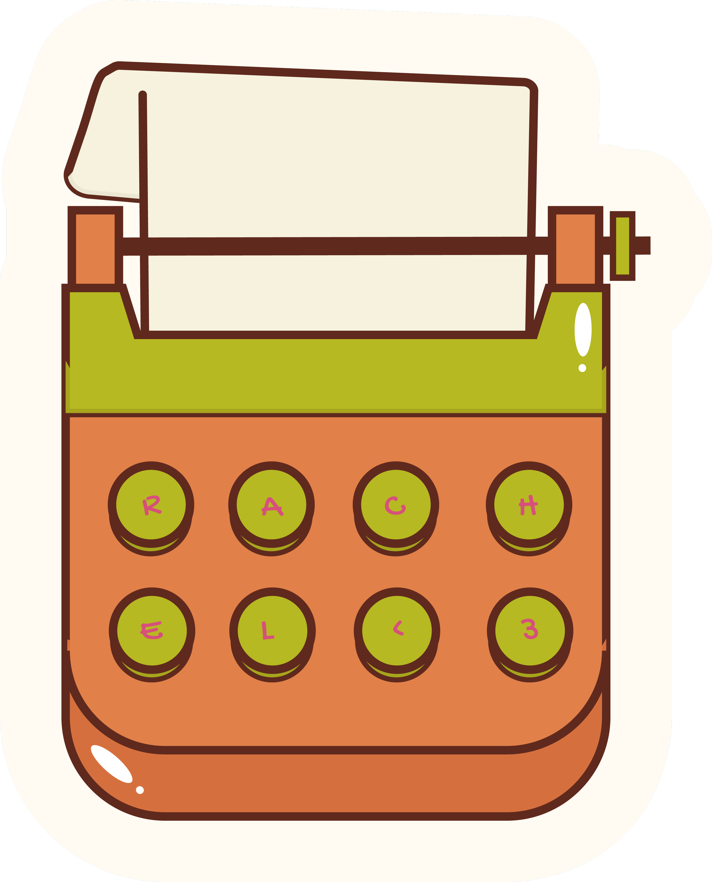 Illustration of a typewriter.