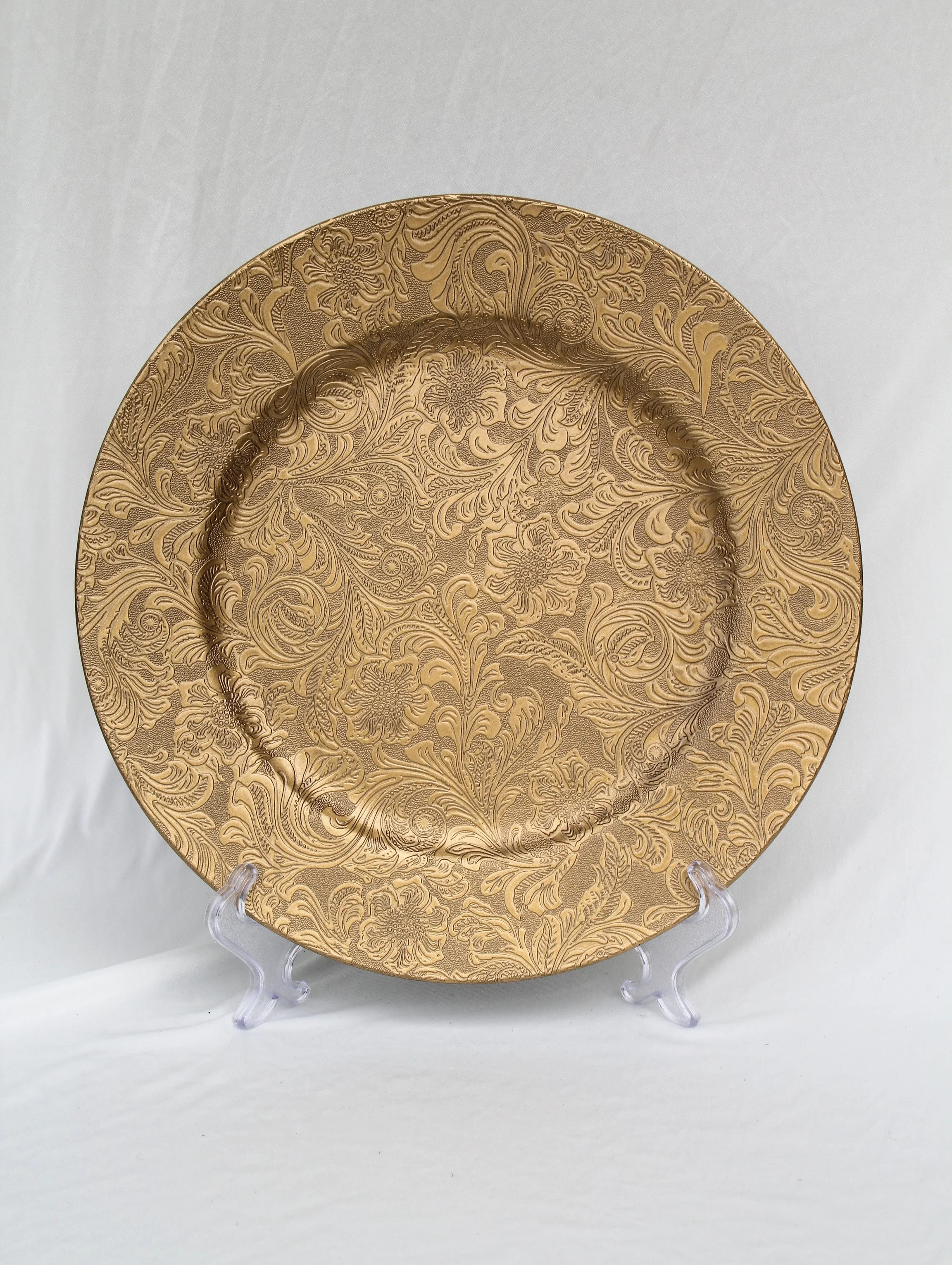 Gold Floral Charger
