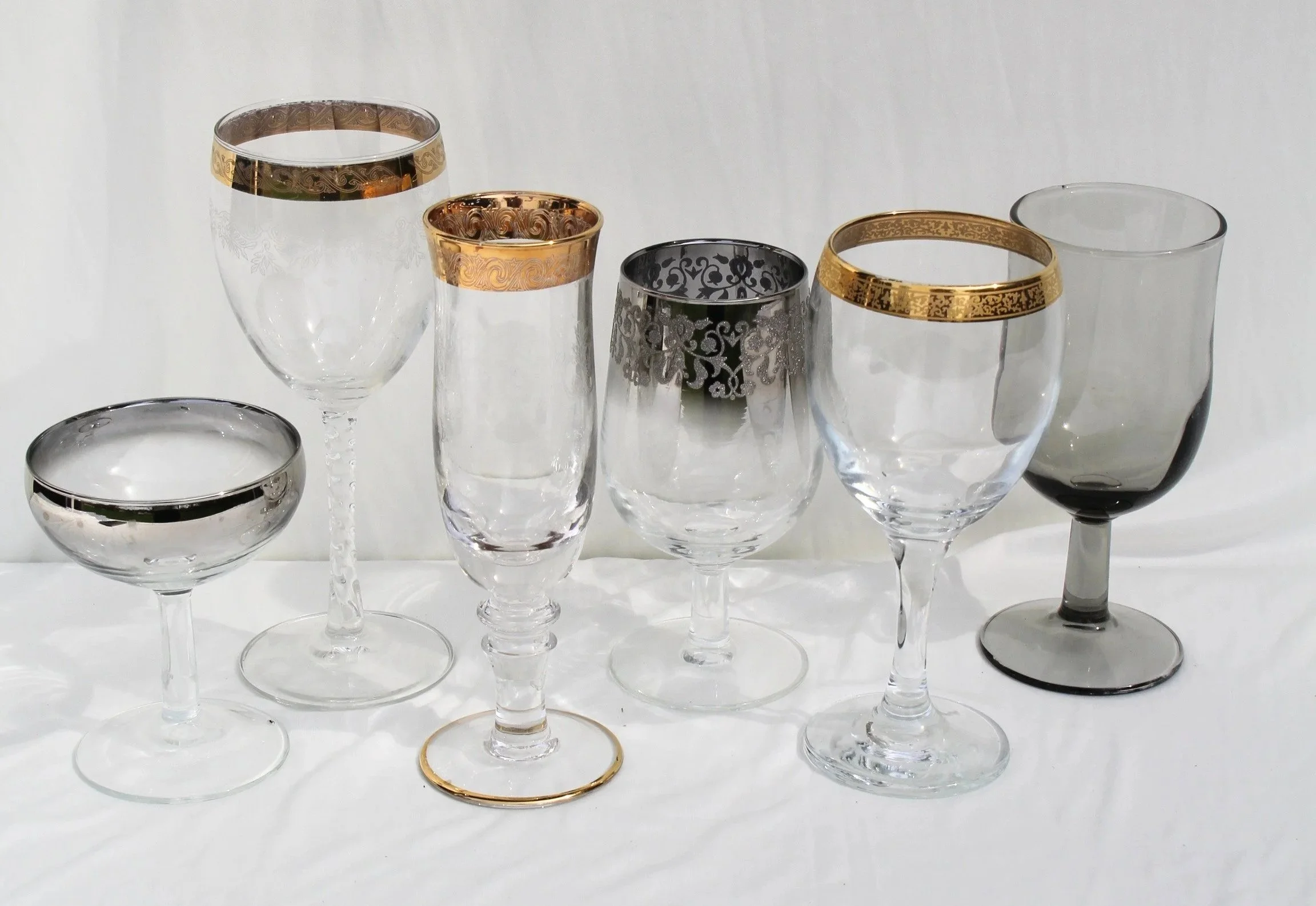 Silver & Gold Glassware