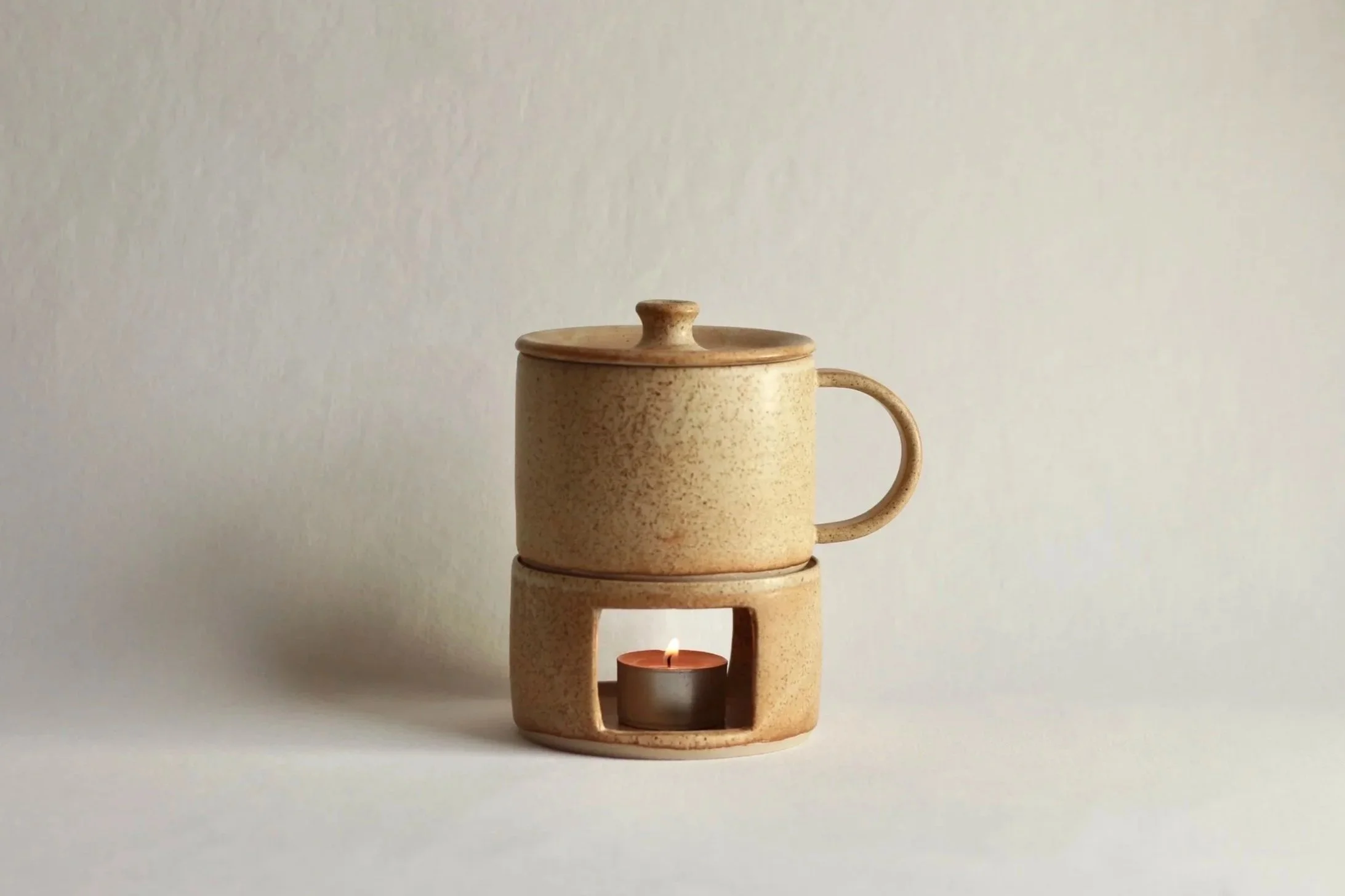 Ritual Tea Warmer Set (Speckled Mustard)
