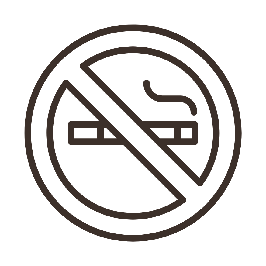 No smoking inside any suite or cottage