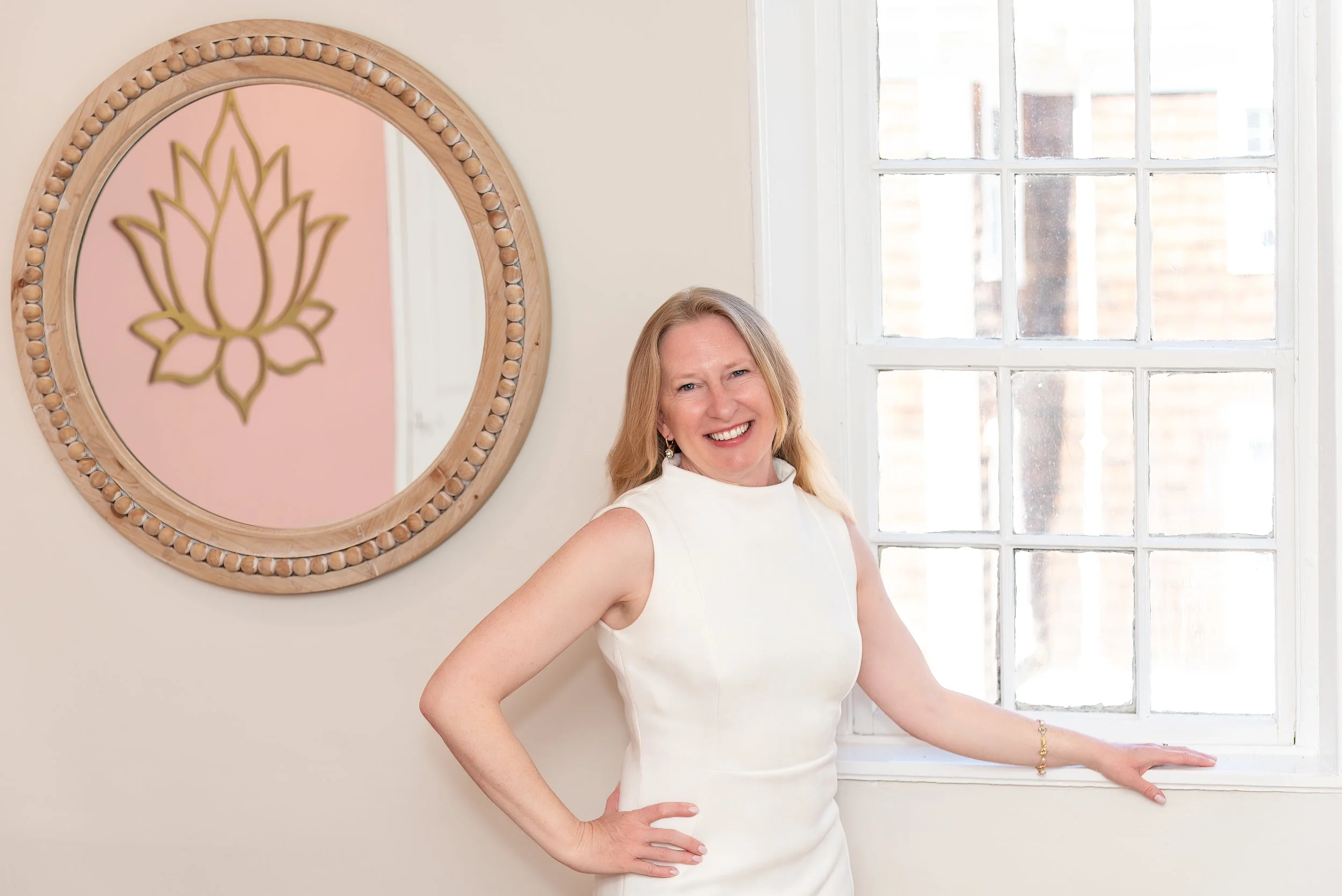 Collaborative divorce attorney Jennifer Hatch in a calm office space, supporting families through respectful divorce solutions.