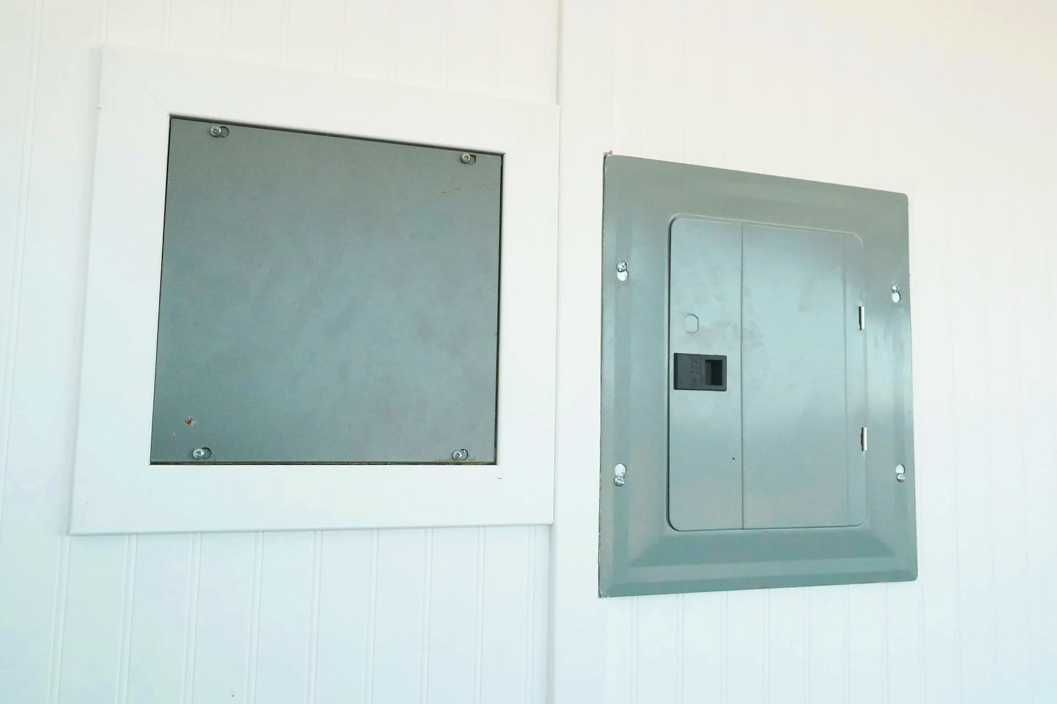 
Every USS 8x18 press box ships with a fully wired electrical panel — like this installation at Waverly High School's softball facility in Waverly, Nebraska. Electrical and HVAC included standard, because a finished press box shouldn't require three 