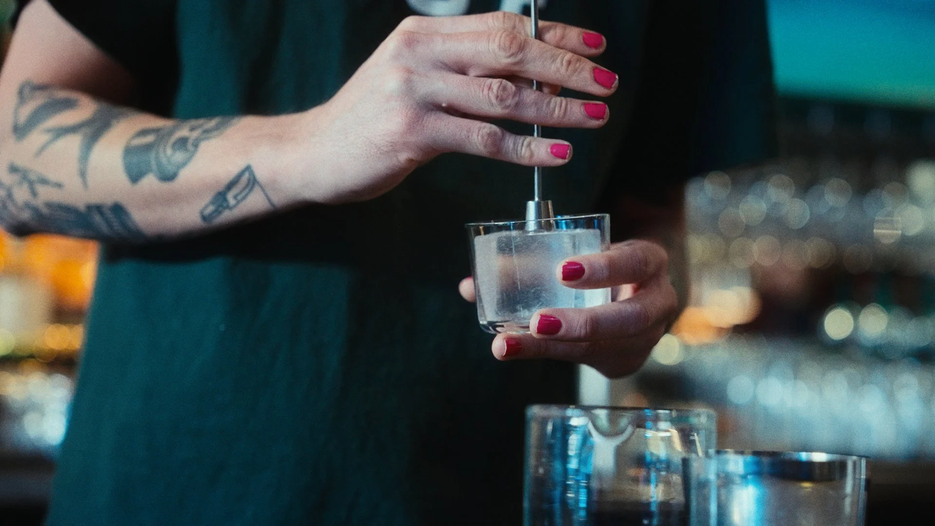 Man making a cocktail