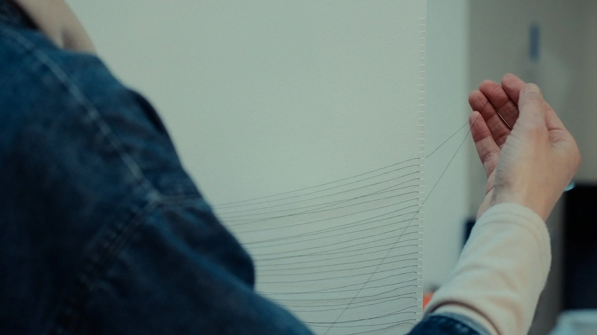 Artist Diane Dallas-Kidd working in her studio in Sausalito, CA