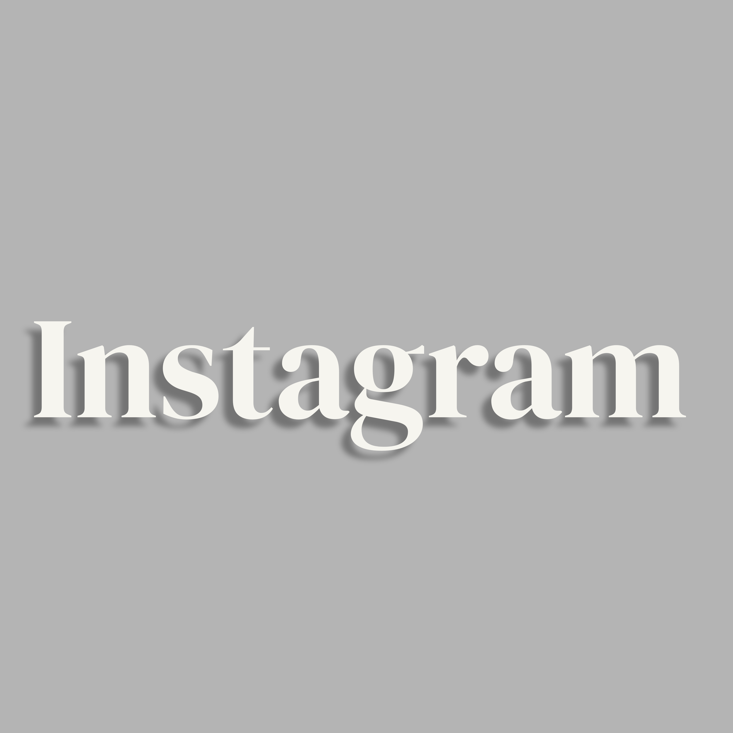 Partial view of the Instagram logo with gray background and white text.