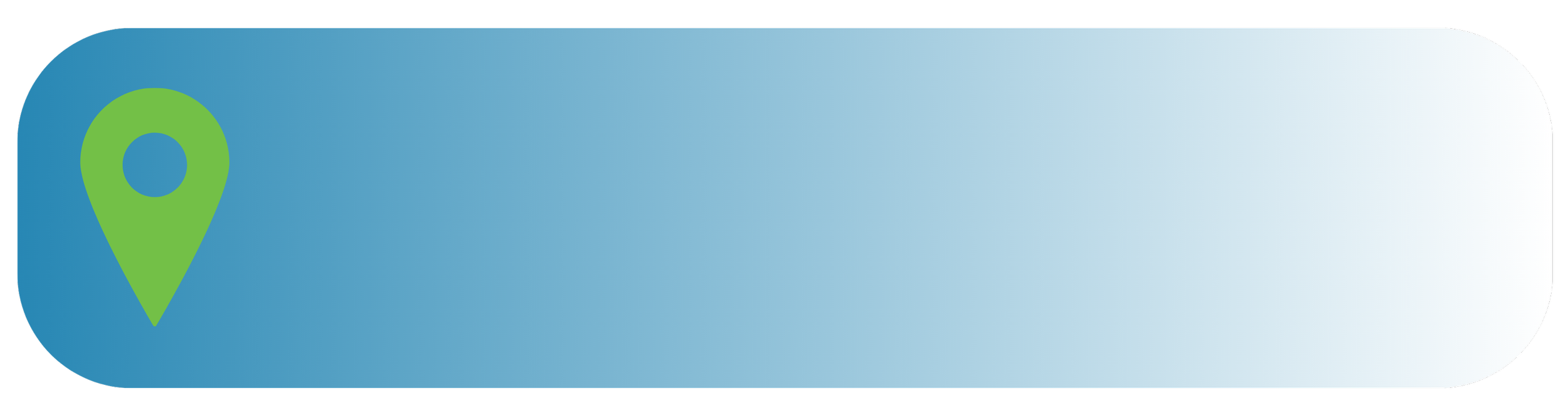 Map location icon with a green pin on a large gradient blue and white background.