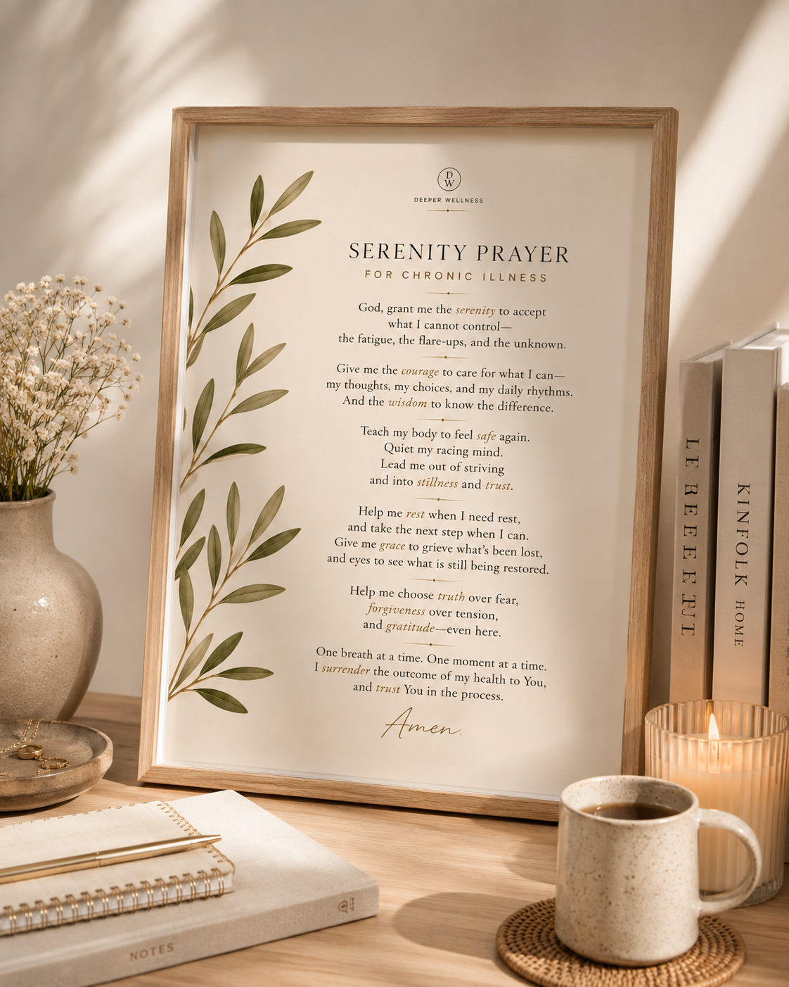 Serenity Prayer For Chronic Illness Print