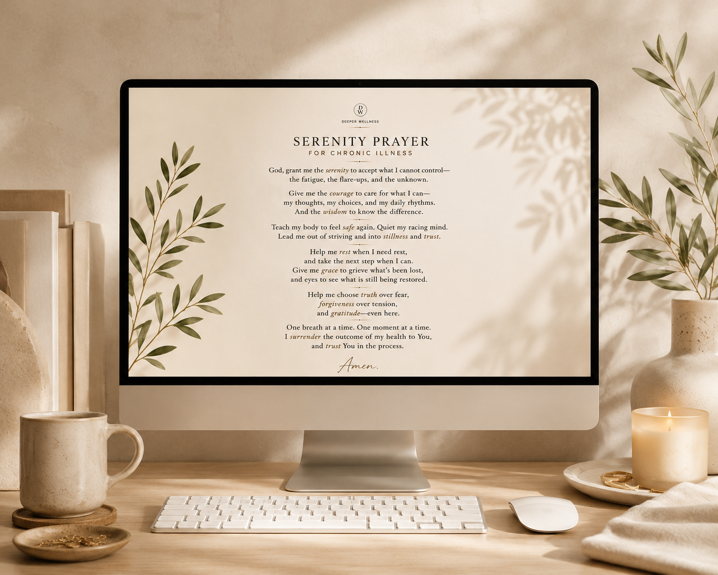 Serenity Prayer For Chronic Illness Wallpaper