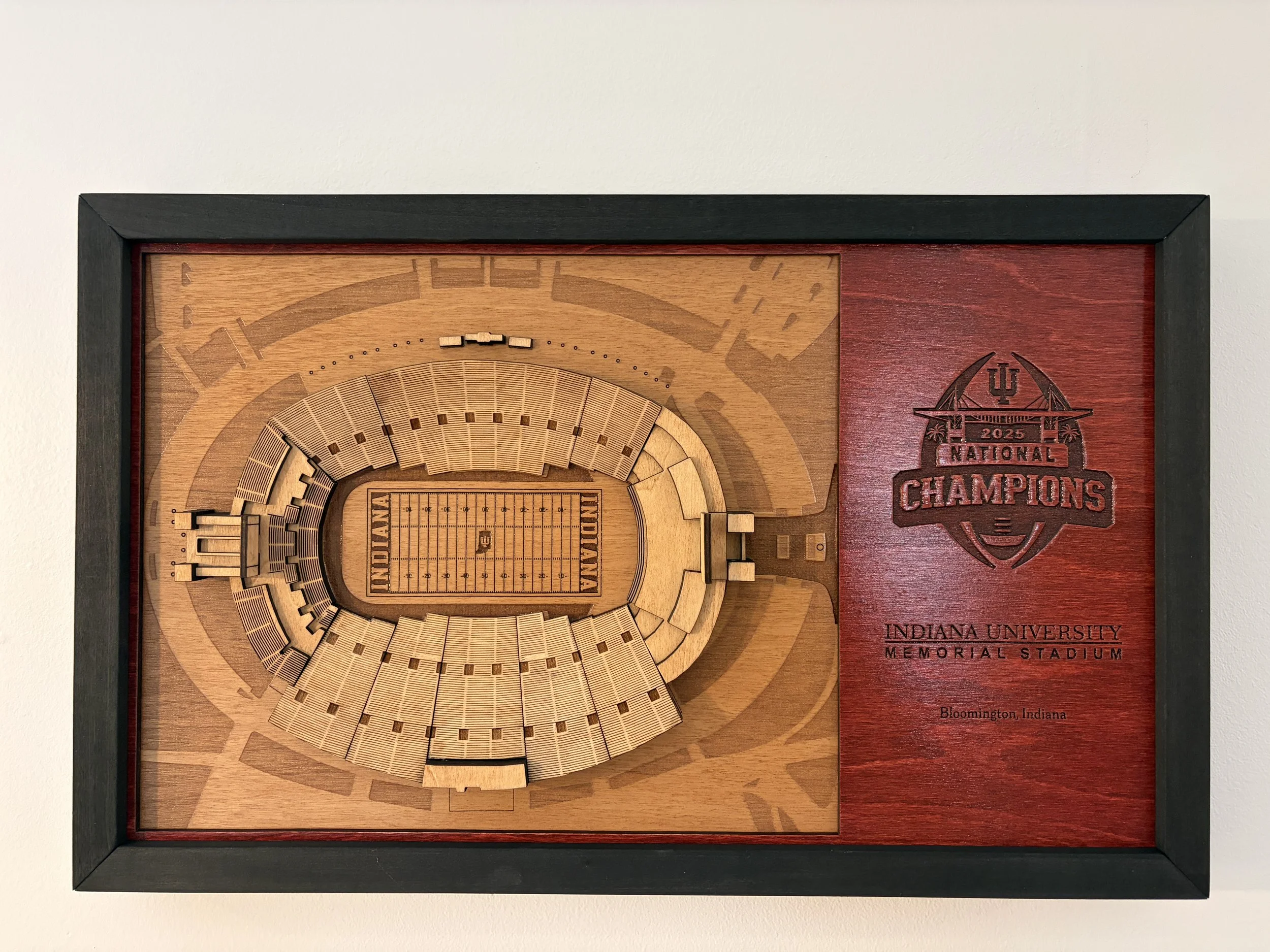 Custom Wood Art Stadium - Indiana University Memorial Stadium