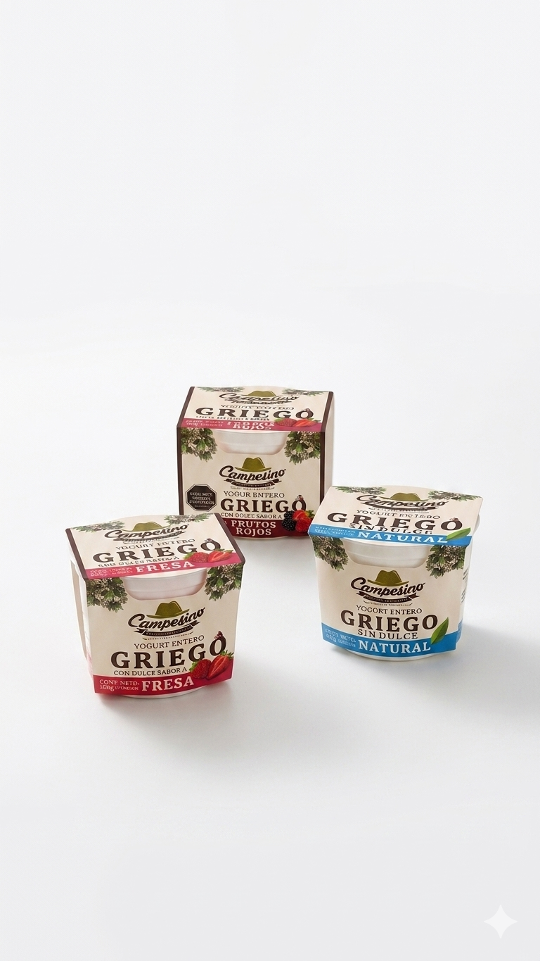 Griego vaso 160g - Frutos Rojos - Natural - Fresa
