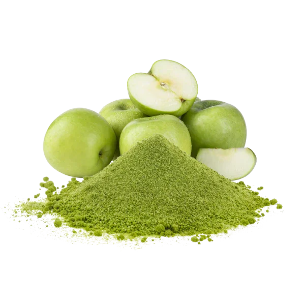 Manzana verde deshidratada en polvo