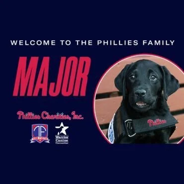 The Phillies’ New Service Pup-in-Training, Major, Makes His MLB Debut