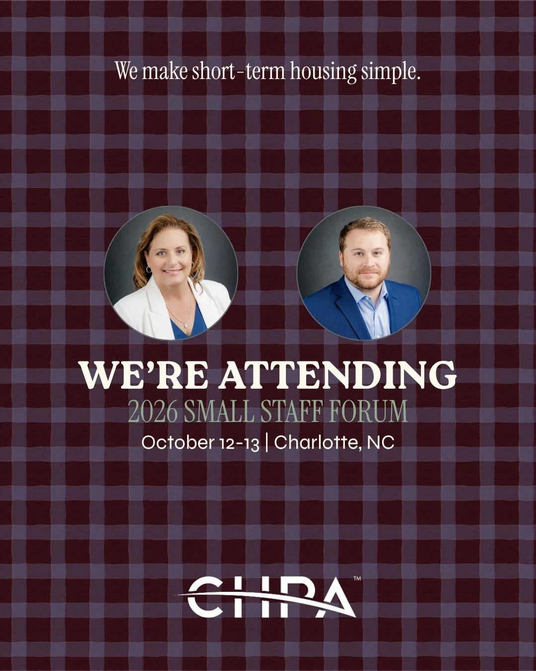 We will be at The Corporate Housing Providers Association (@chpaonline) Small Staff Forum October 12&ndash;13th! 👋 We're excited to connect with fellow corporate housing professionals, share ideas, and talk about what&rsquo;s next for the industry h