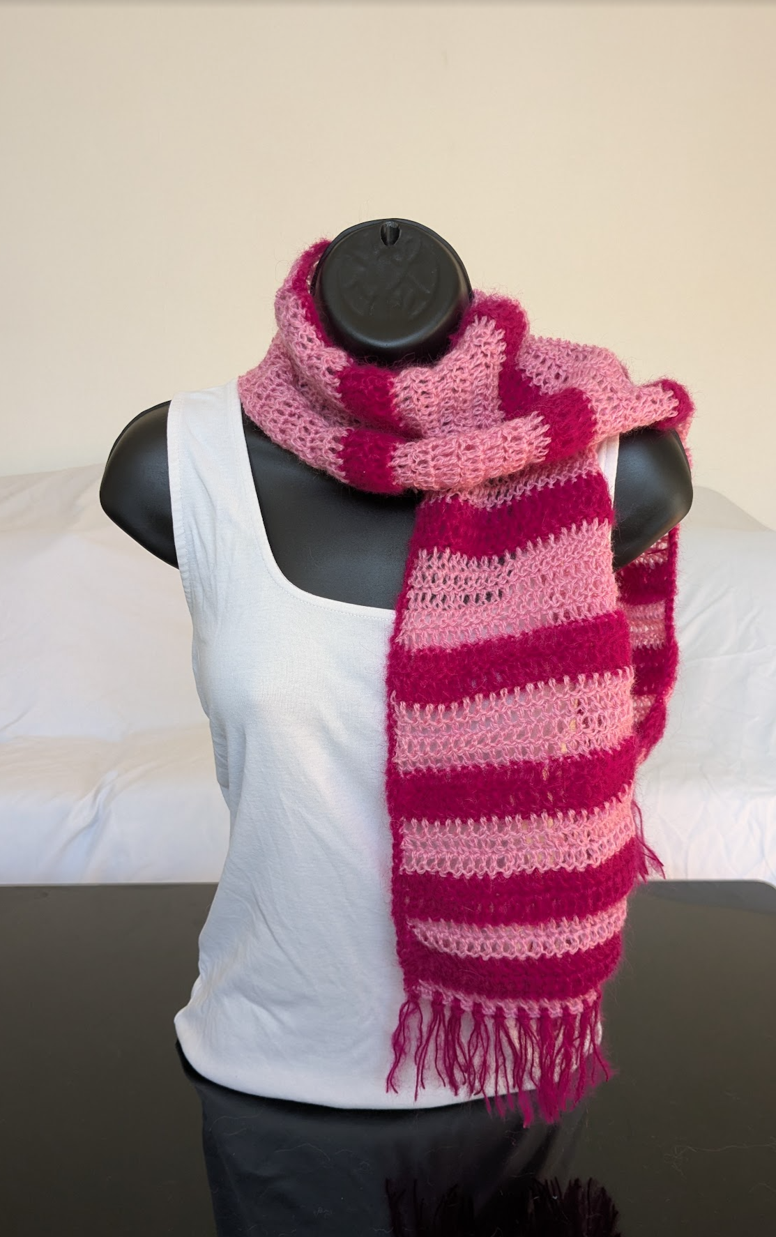 Bubblegum pink scarf