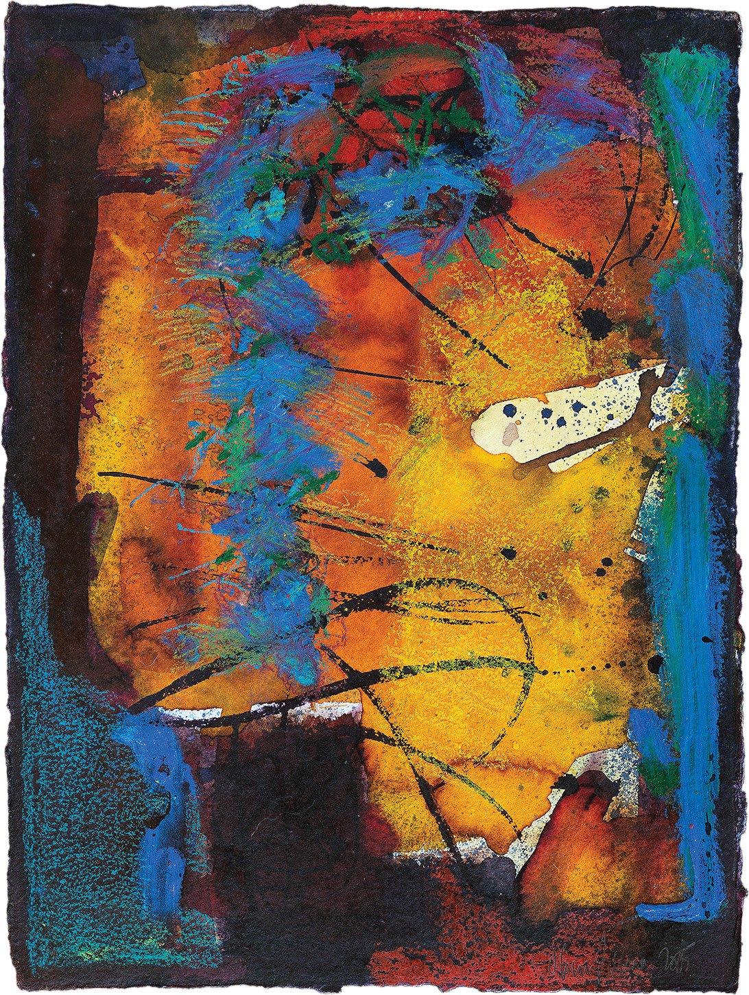 Write, 2025 | mixed media on paper | 12 x 16 inches