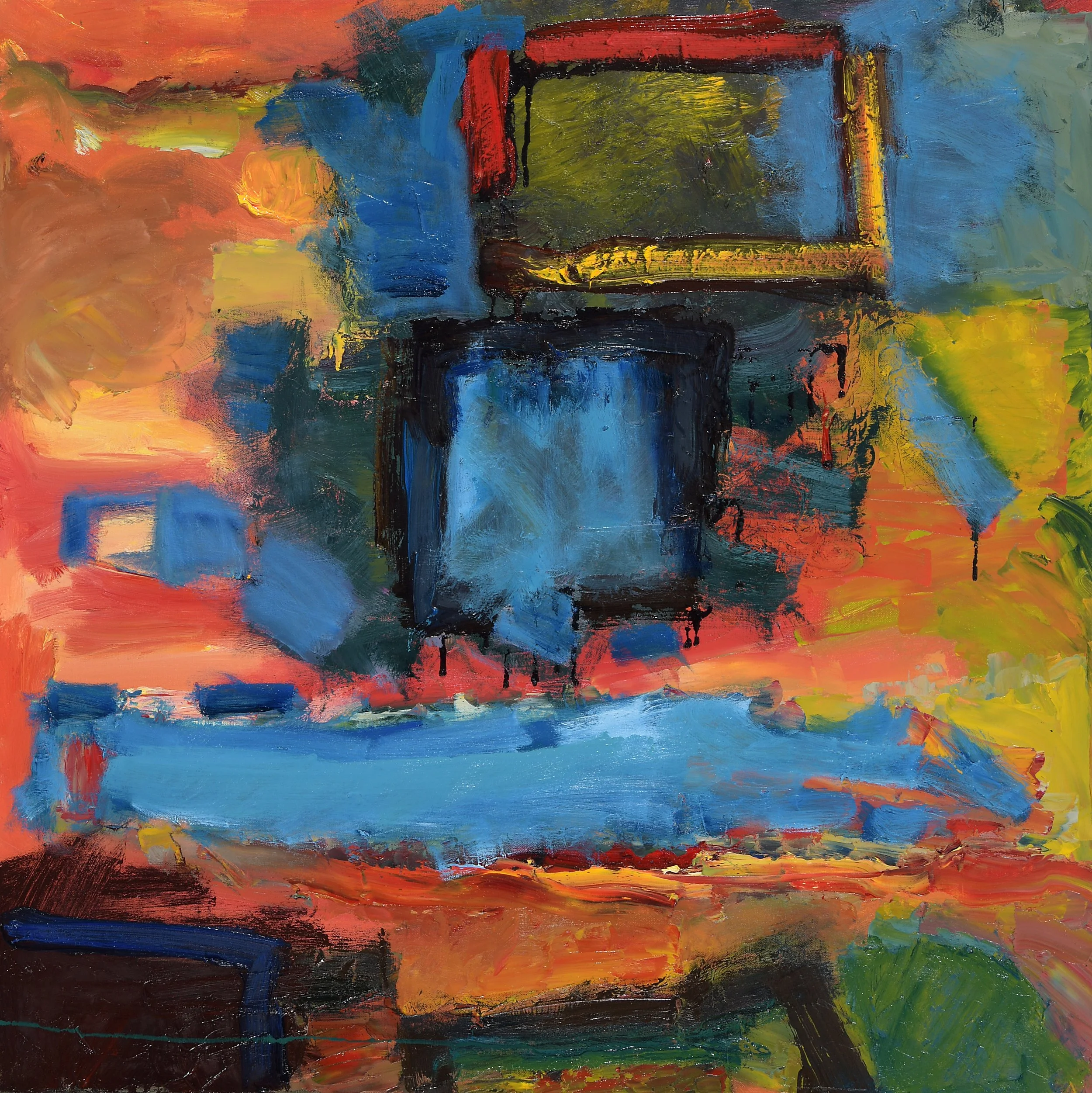 UNABASHED JOY 4, 2021 | oil on canvas | 30 x 30 inches 