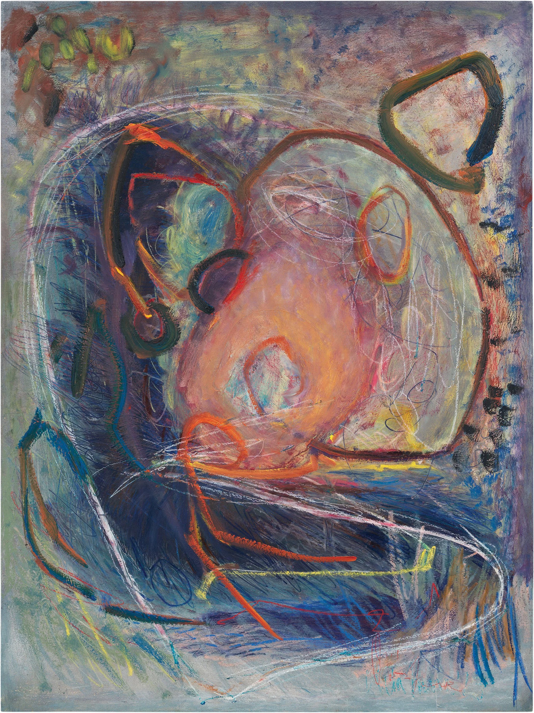 Listen for the future, 2025 | mixed media on canvas | 36 x 48 inches