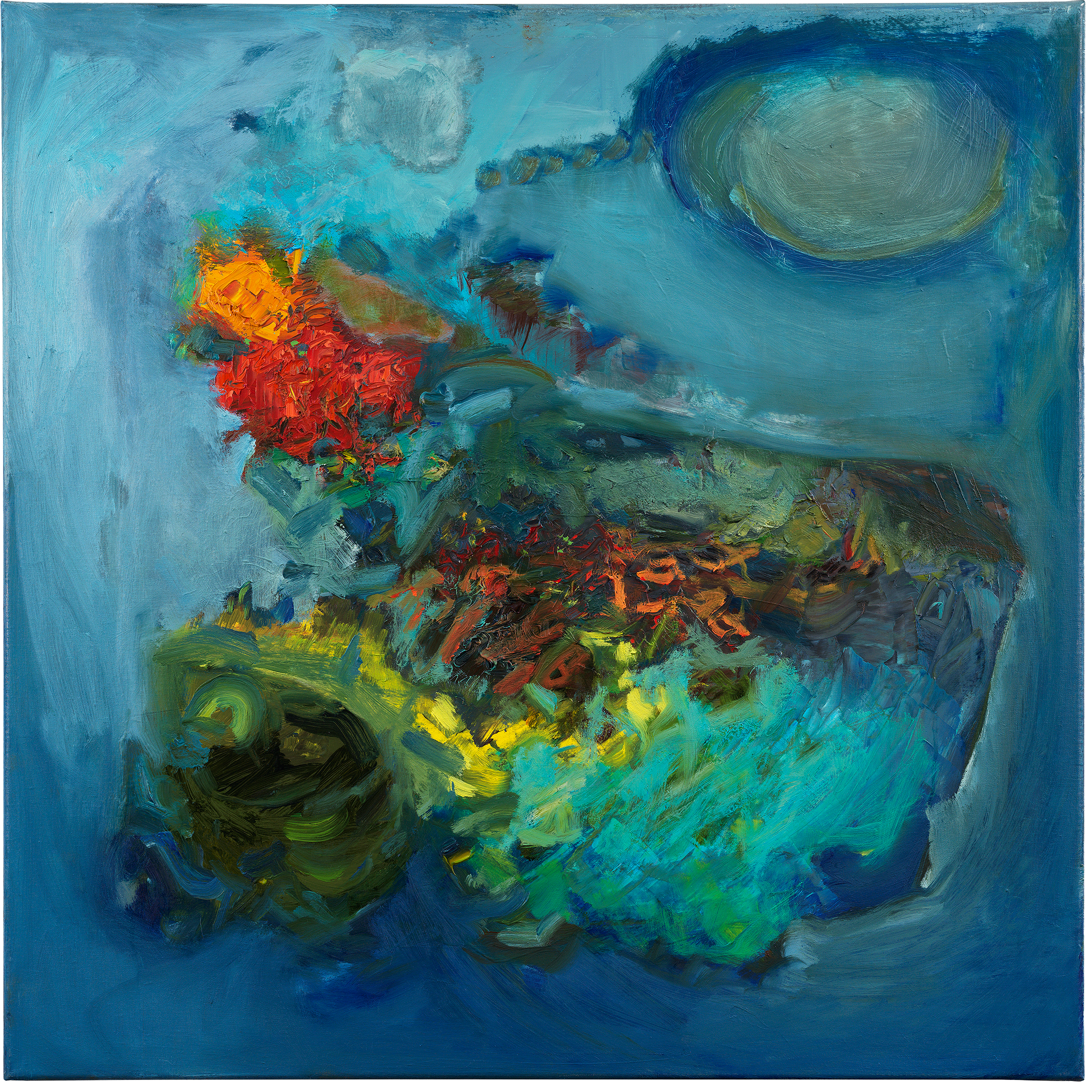 THIRSTY EARTH, 2024 | oil on canvas | 30 x 30 inches