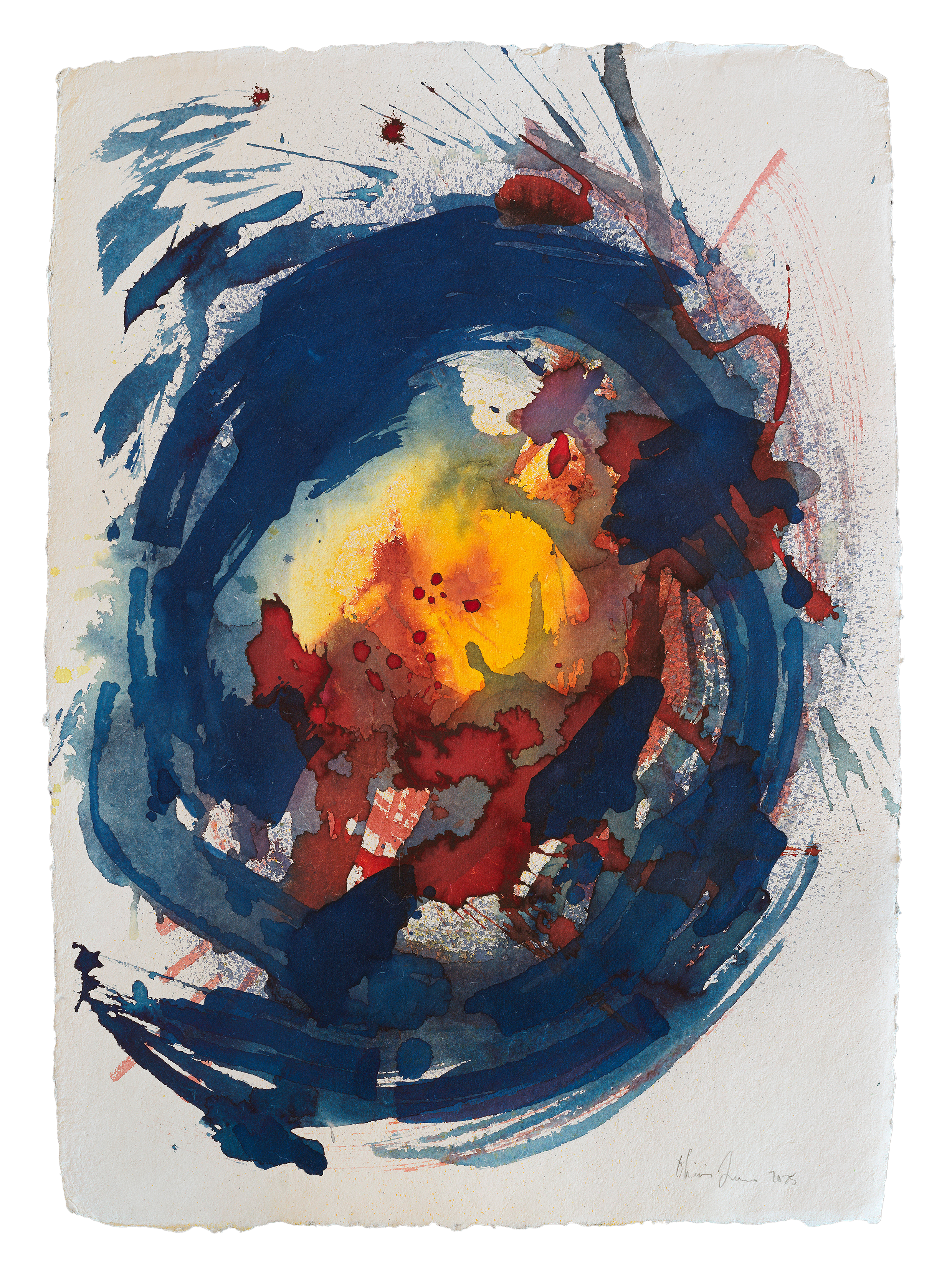 every corner of home, 2025 | dye and oil pastel on paper | 20 x 30 inches