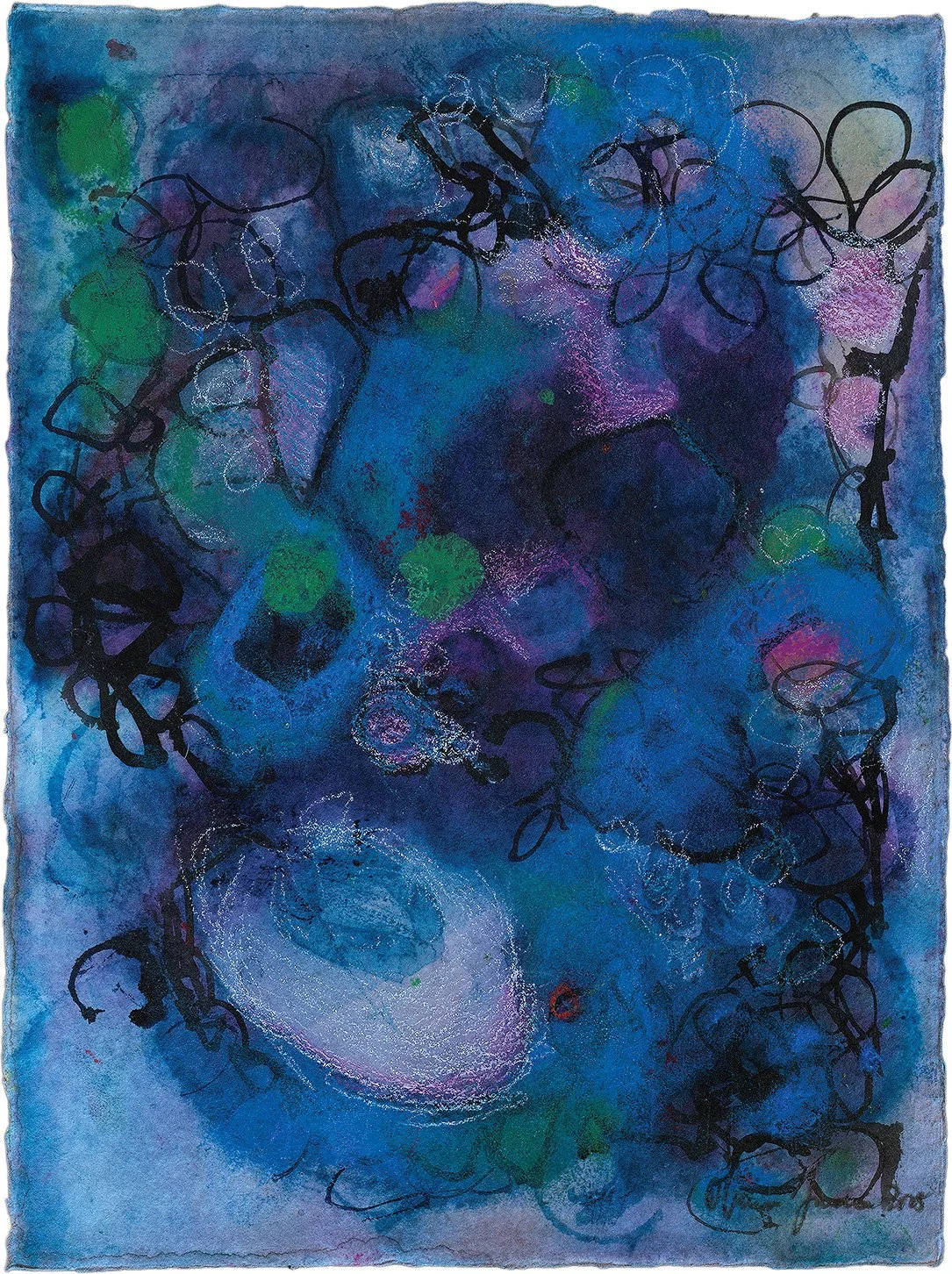 You alone, 2025 | mixed media on paper | 12 x 16 inches