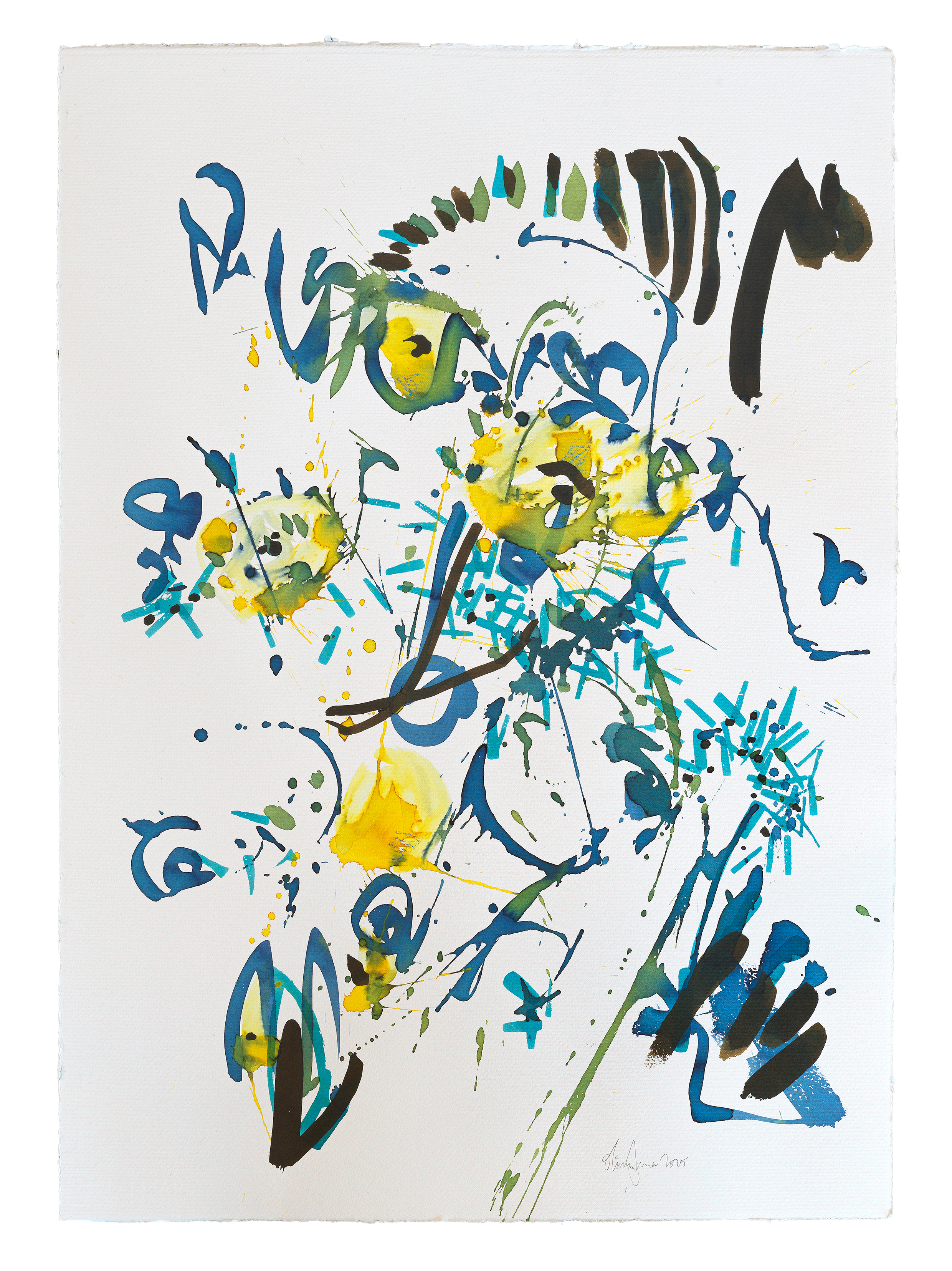 virtue, 2025 | dye and oil pastel on paper | 20 x 30 inches