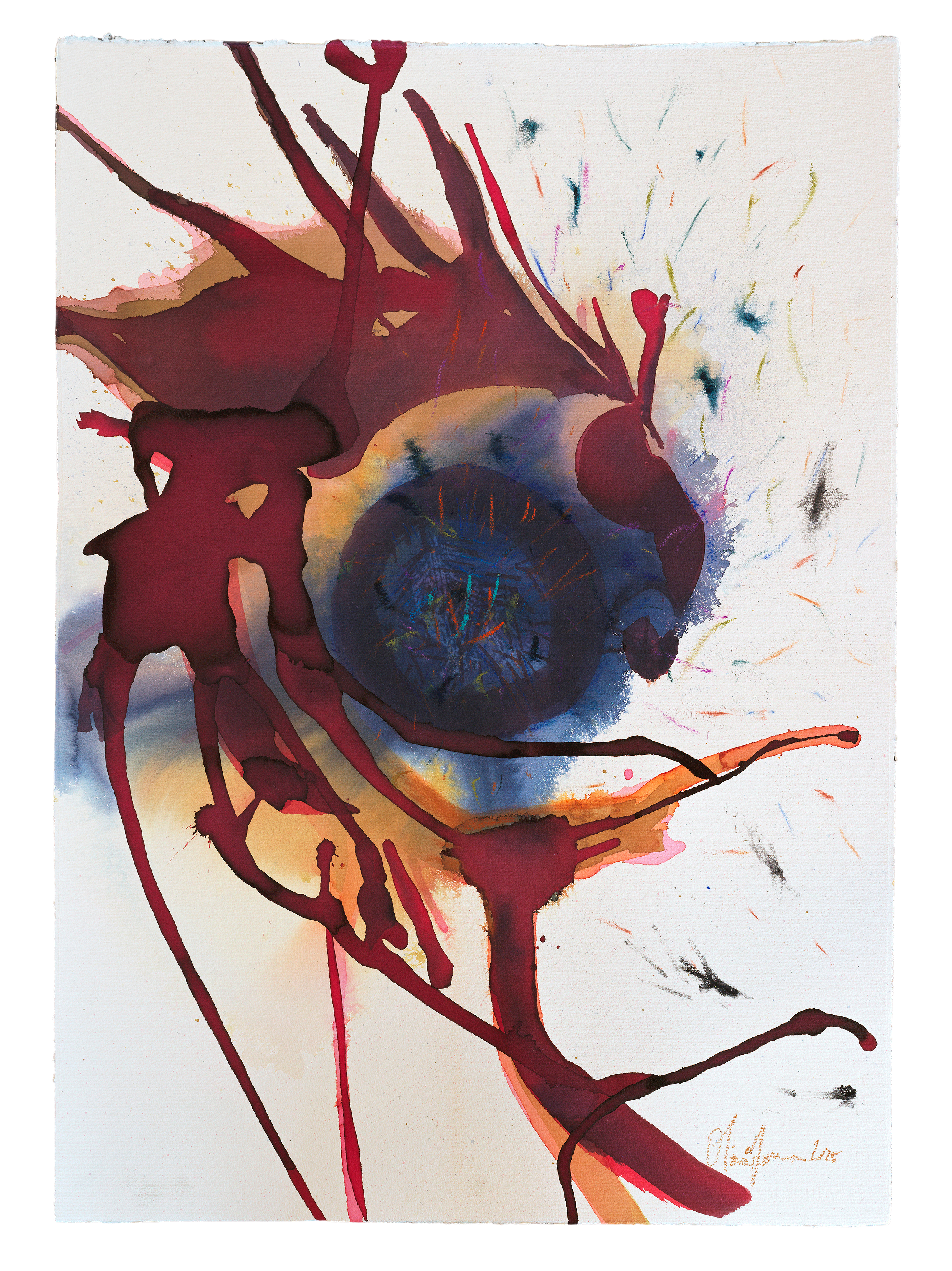 wit, 2025 | dye and oil pastel on paper | 20 x 30 inches