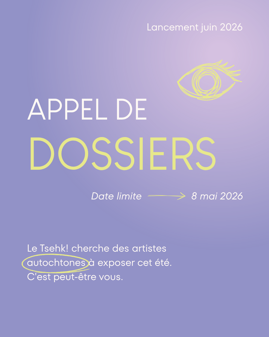 Appel de dossiers | artistes autochtones