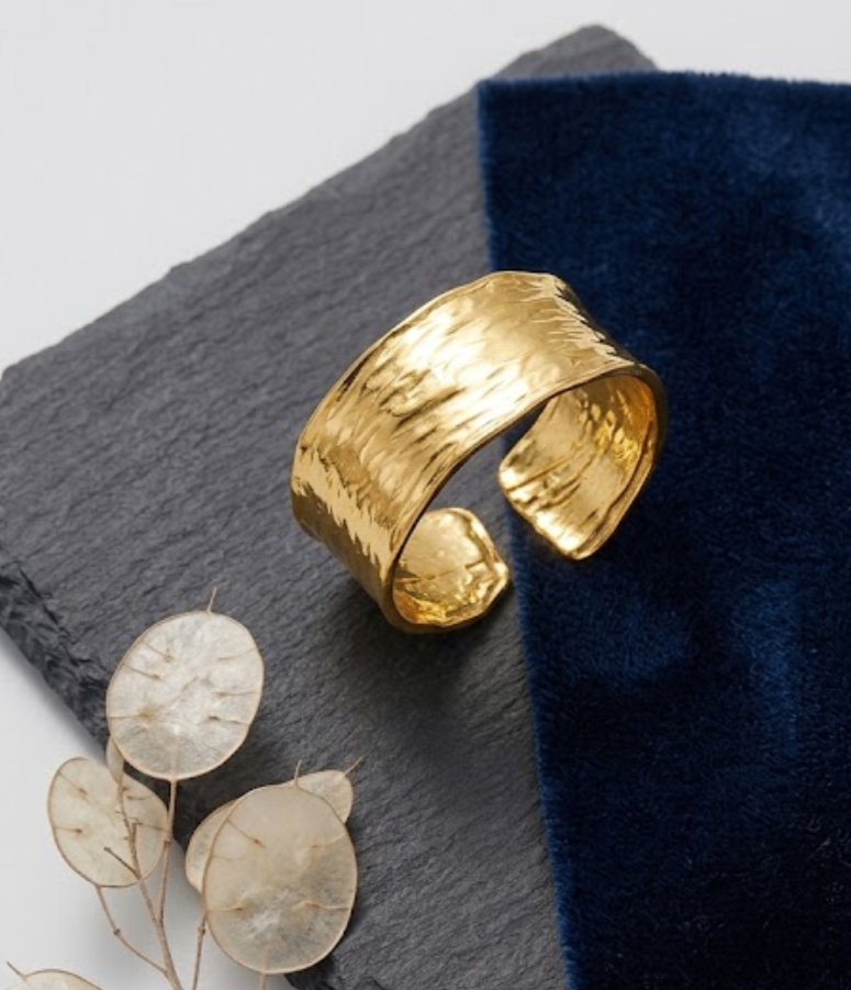 Minimalist Gold-Coloured Adjustable Ring