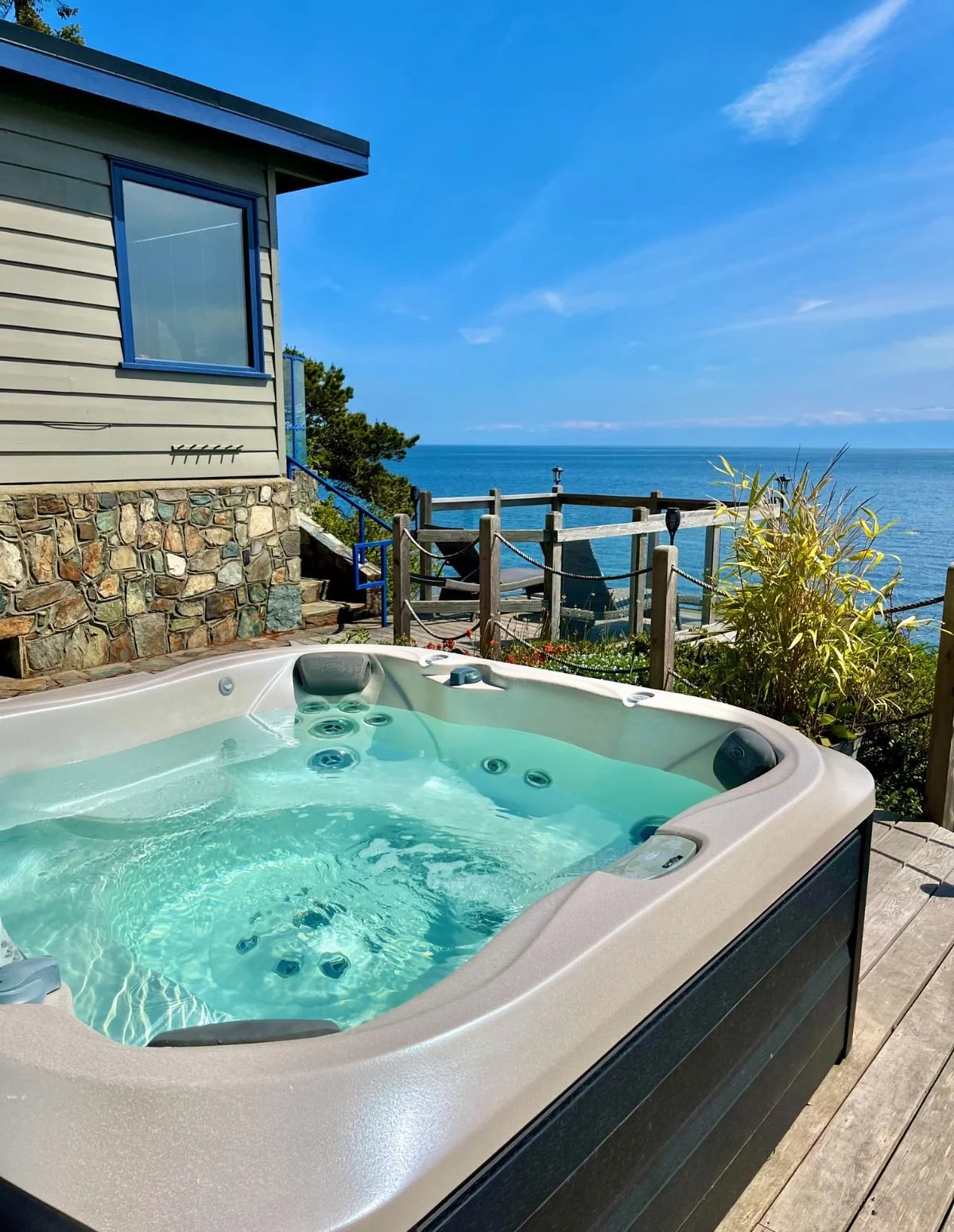 Views from hot tub, Surfside Cottage, Sooke, BC