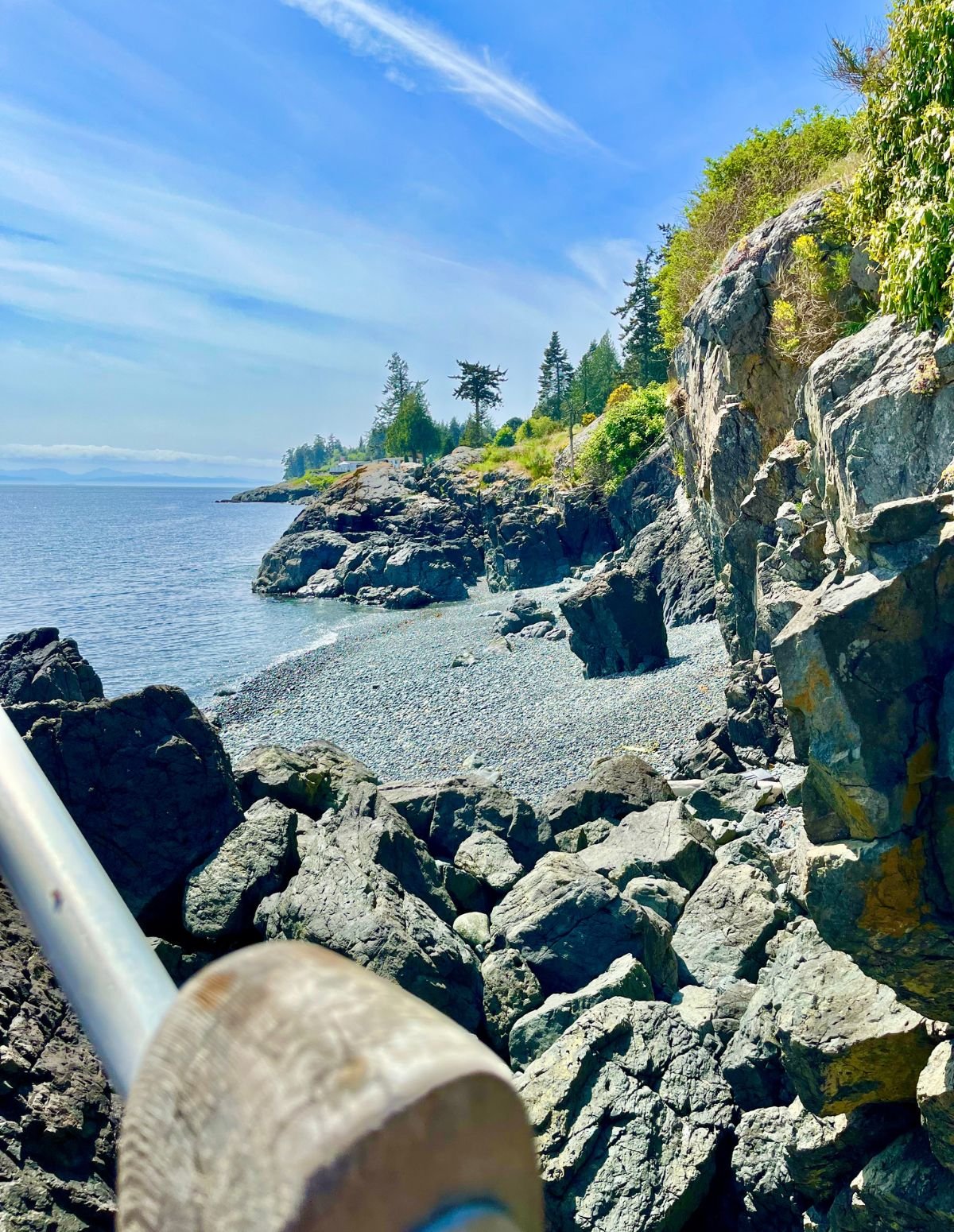Views from beach, Surfside Cottage, Sooke, BC