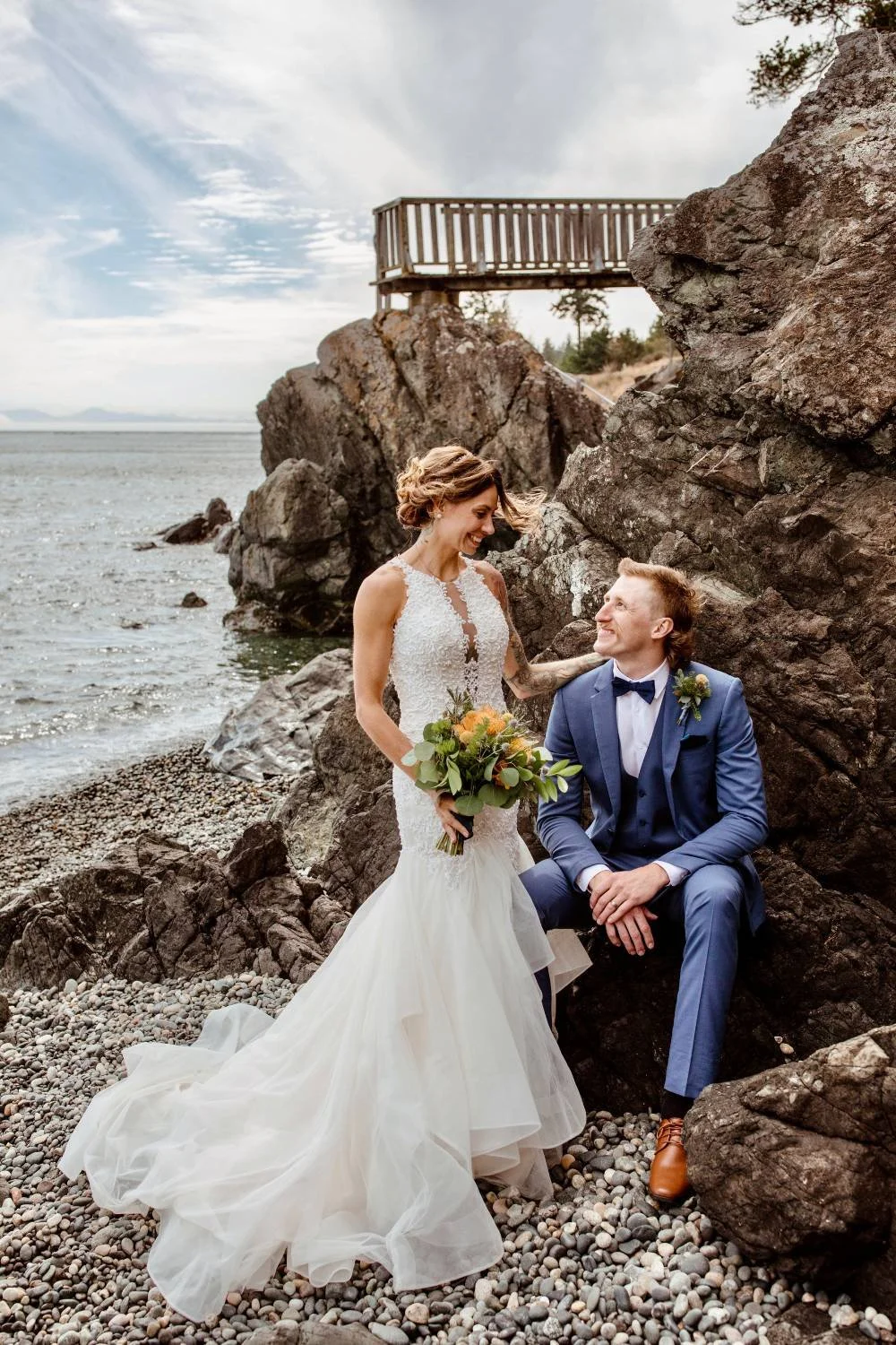 Wedding at Surfside Cottage at Otter Point minutes from Sooke, BC