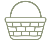 Wicker basket icon