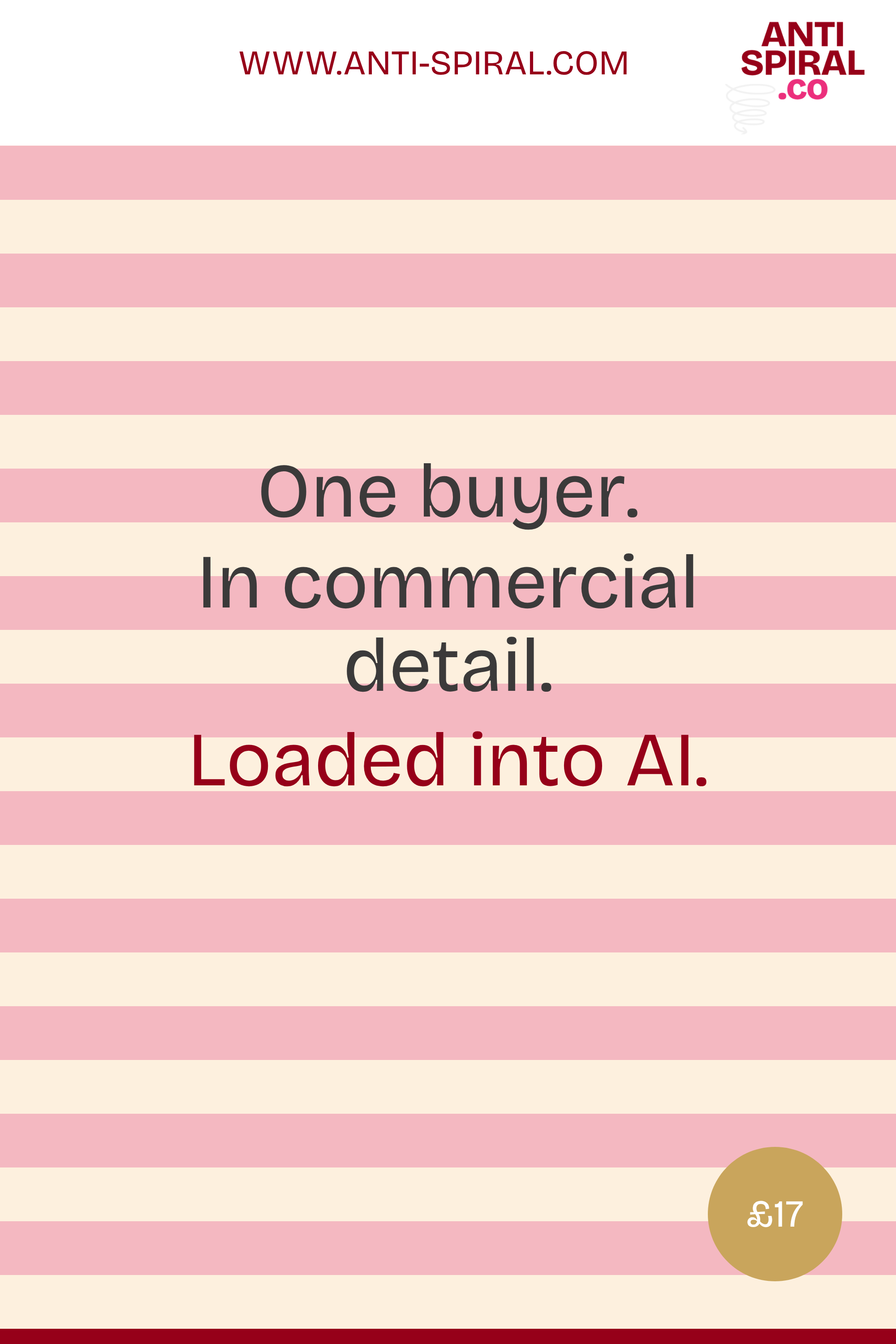 One buyer in commercial detail loaded into AI, £17