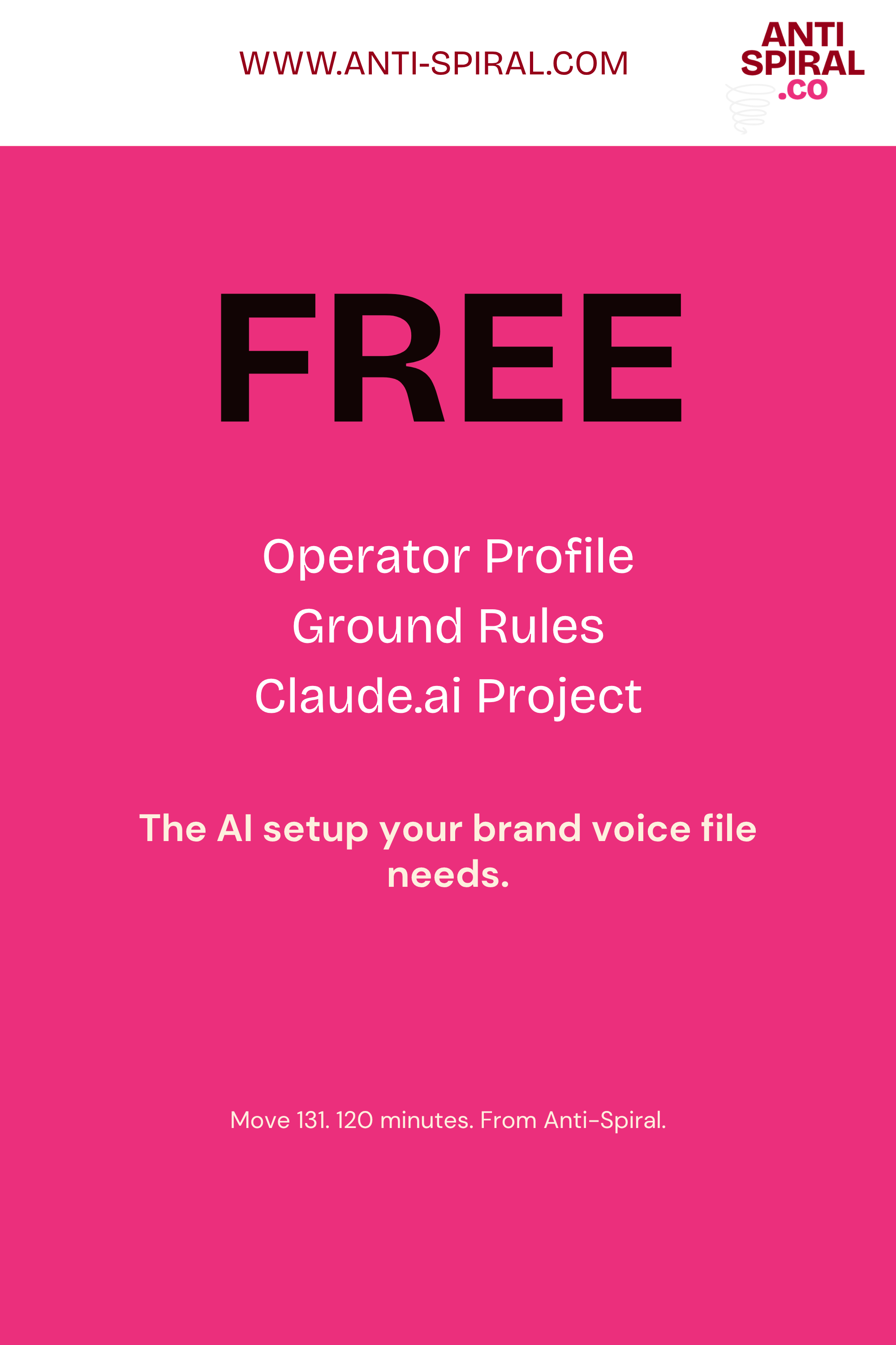 Free AI setup your brand voice file needs.