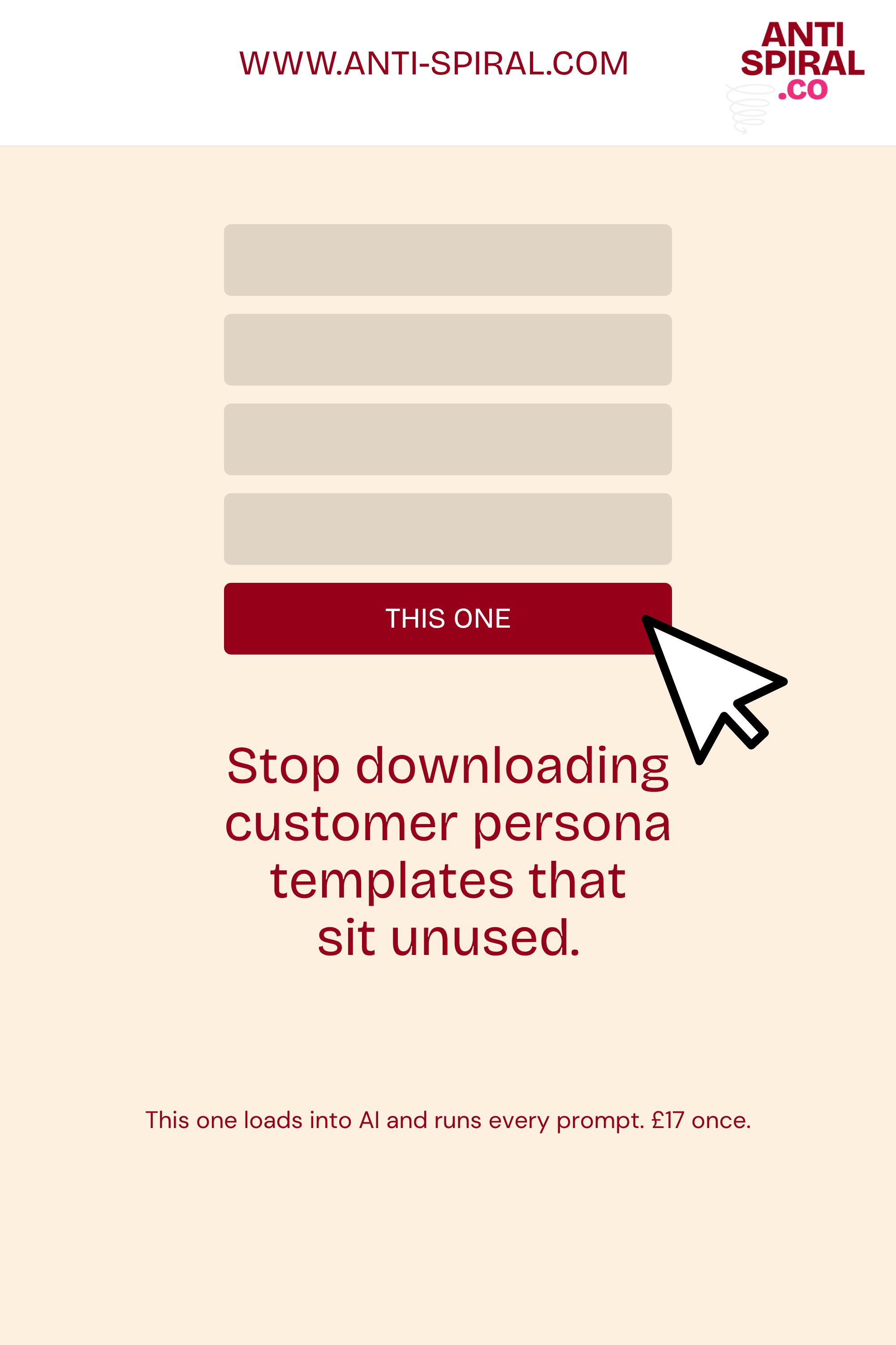 Stop downloading customer persona templates that sit unused.