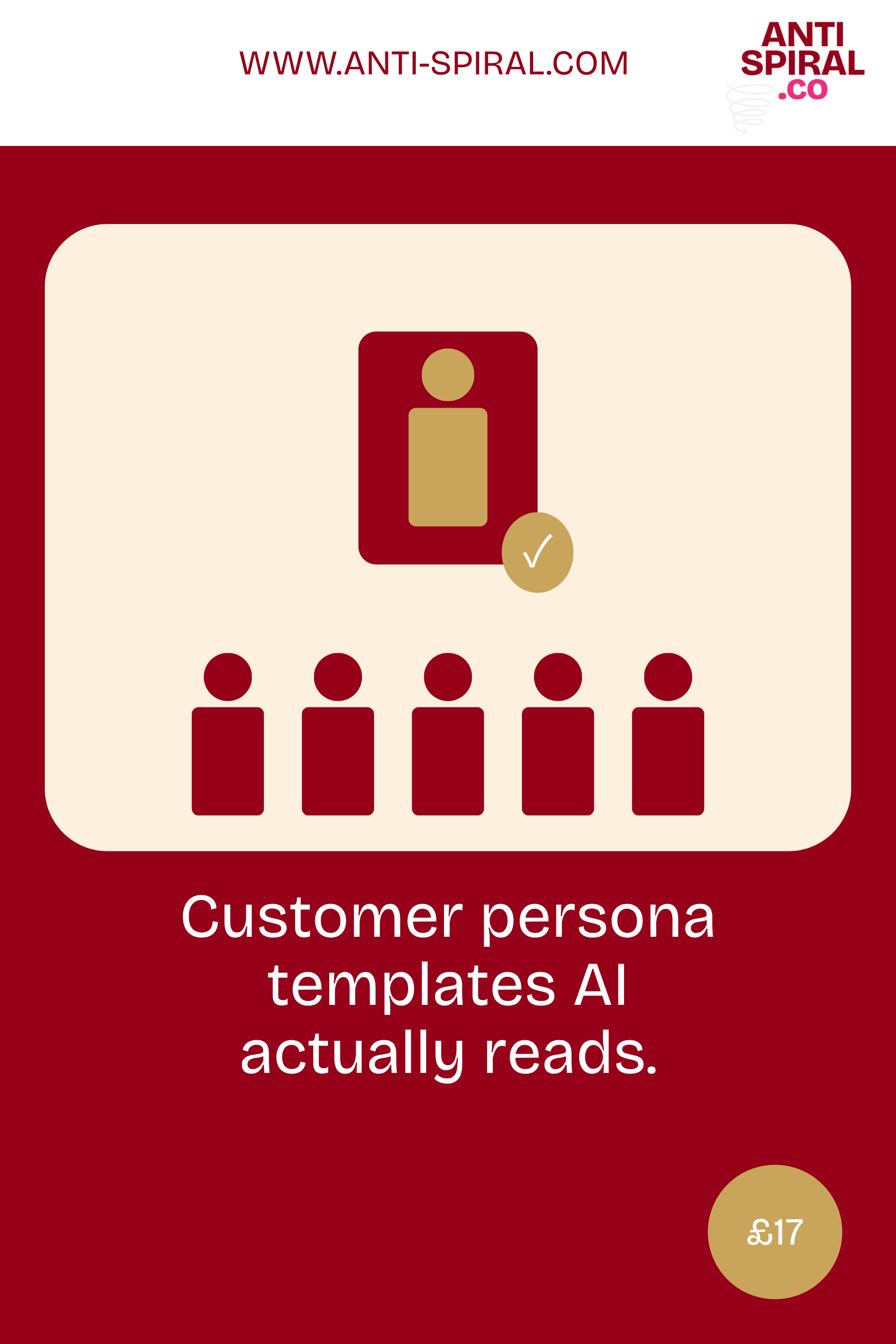 Customer persona templates AI reads and uses, £17.