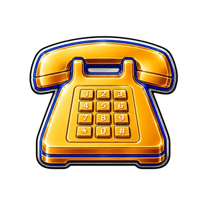 Golden Telephone Icon