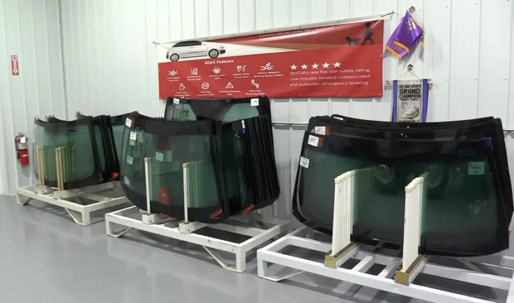 Large inventory of windshields