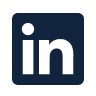 LinkedIn logo in dark blue